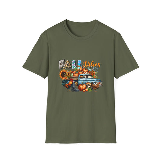 Fall Vibes Farm Unisex Softstyle T-Shirt - Perfect for Autumn Celebrations