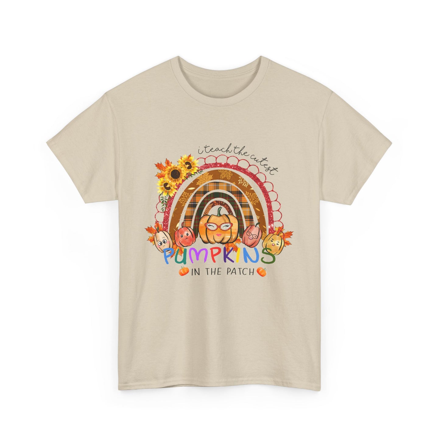 Fall Vibes Unisex Heavy Cotton Tee - 'I teach the Cutest Pumpkins in the Patch' Design