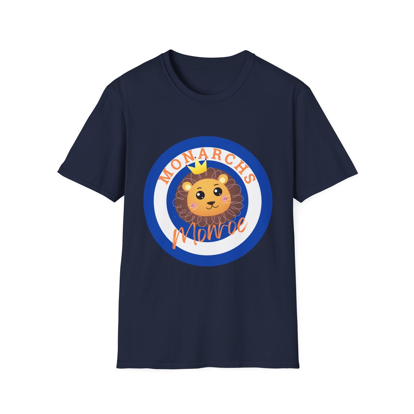 Monarch Lion Unisex Softstyle T-Shirt - Fun & Playful Design