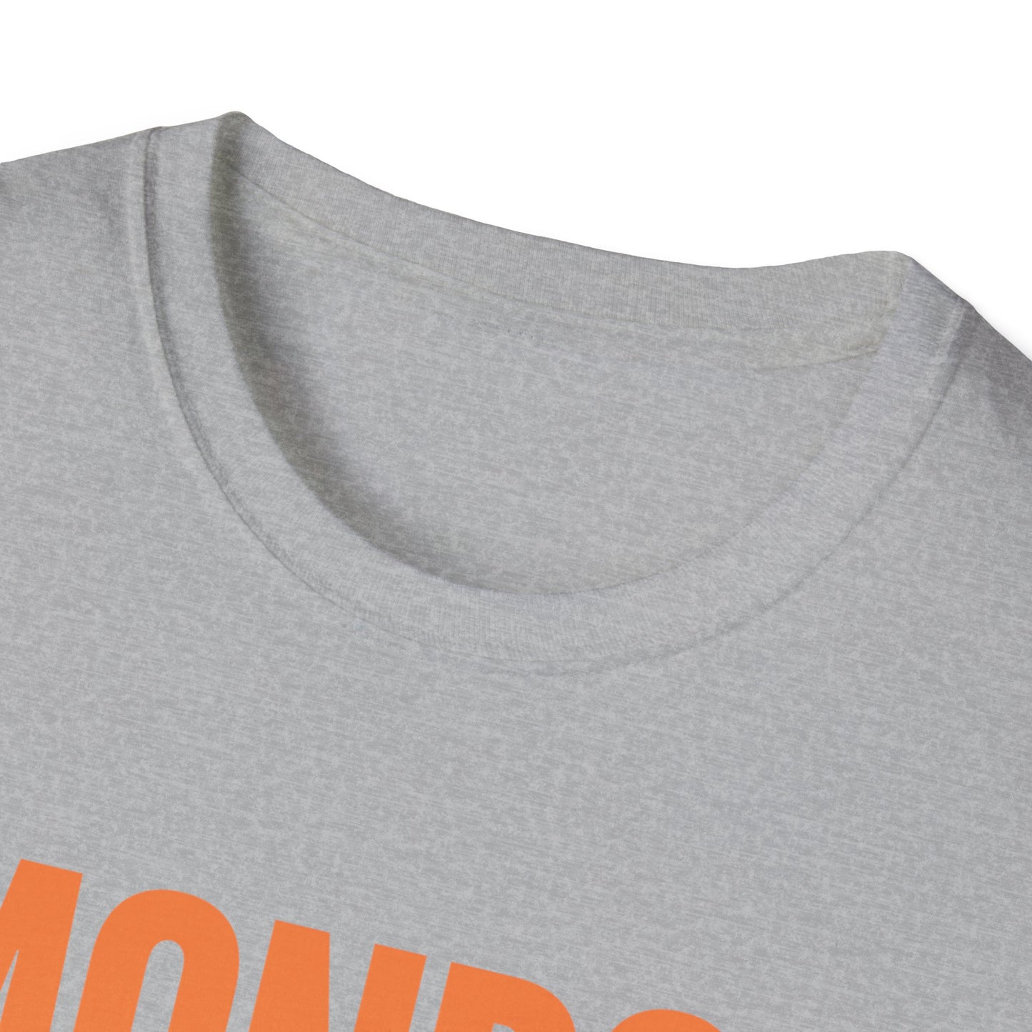 Monroe (Orange) Monarchs (Blue) with Cute Lion Wearing a Crown Leaping Adult Unisex Soft Tshirt