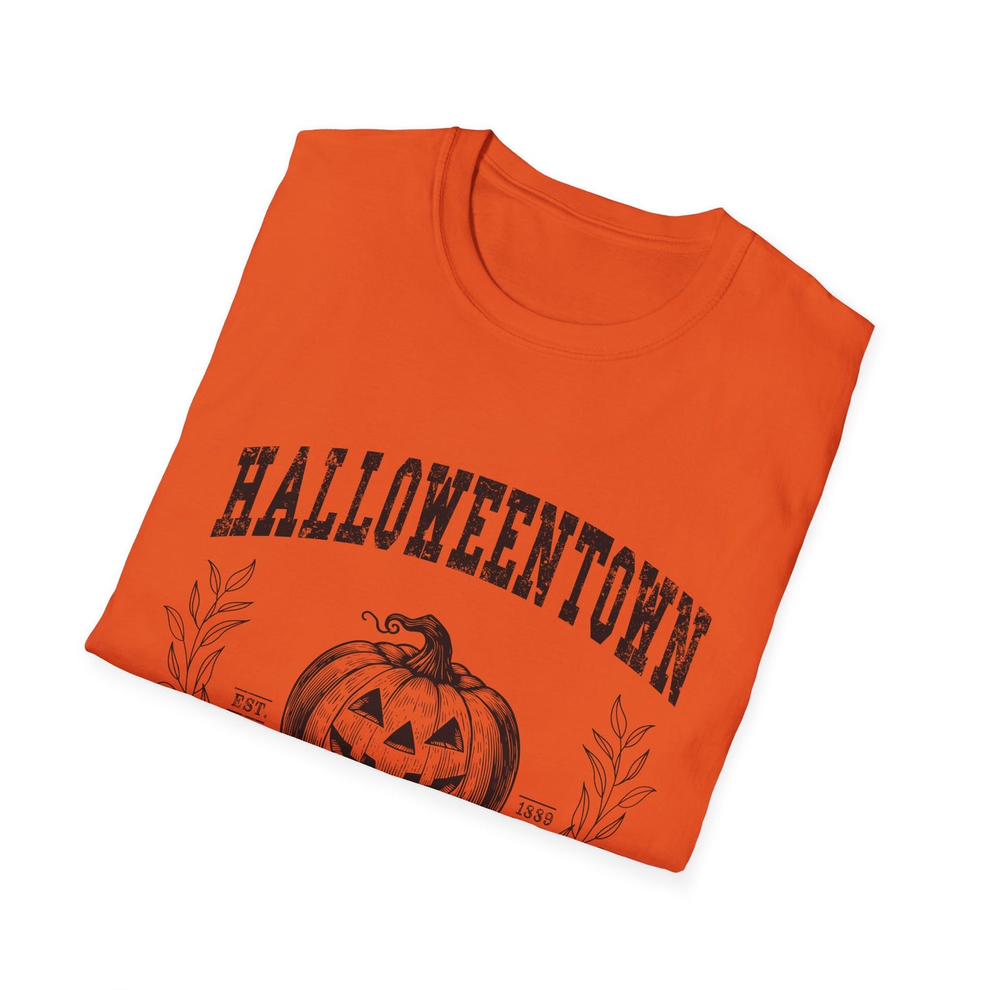 Halloween University Pumpkin Graphic T-Shirt for Fall Celebrations