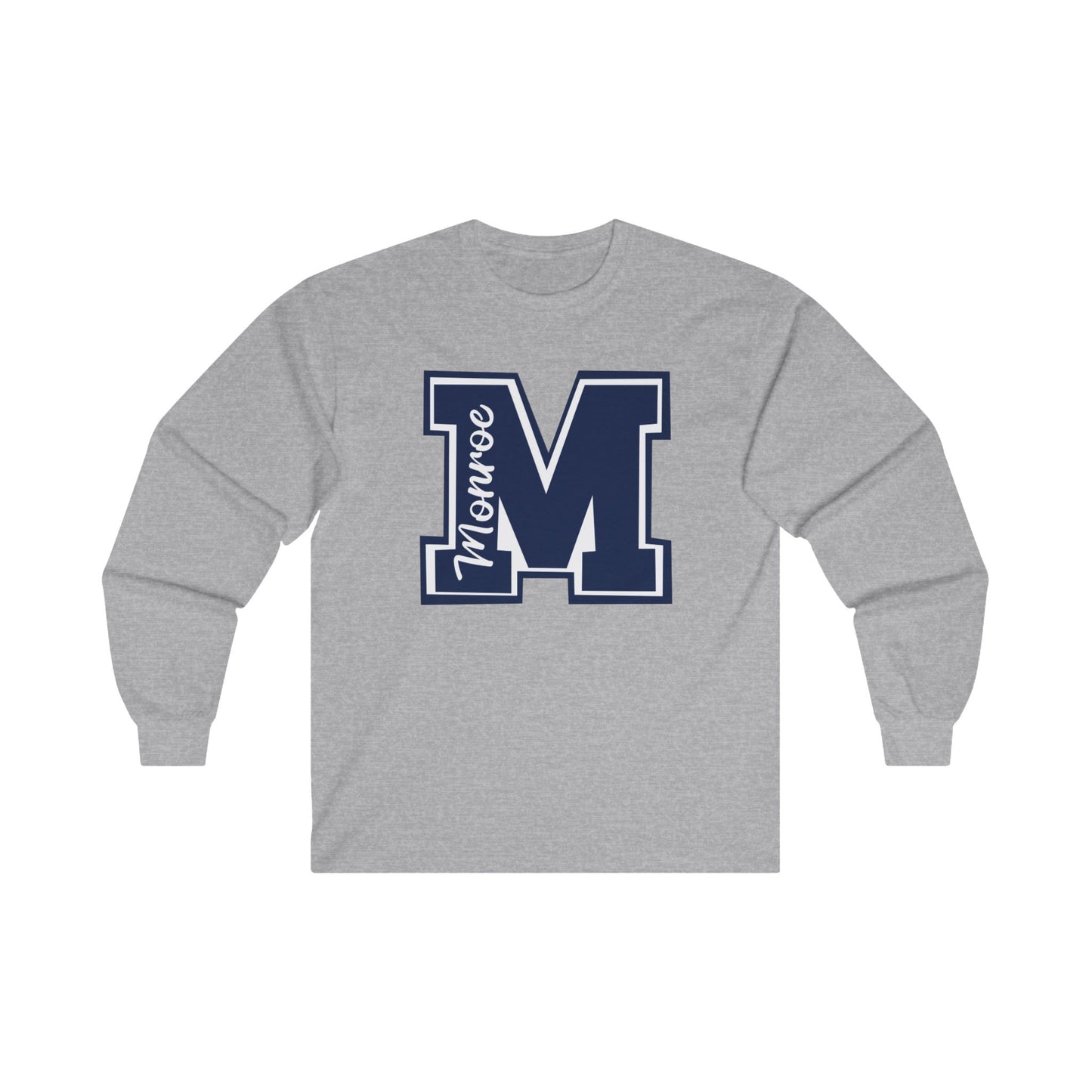 Monroe Unisex Ultra Cotton Long Sleeve Tee - Comfortable School Spirit Wear