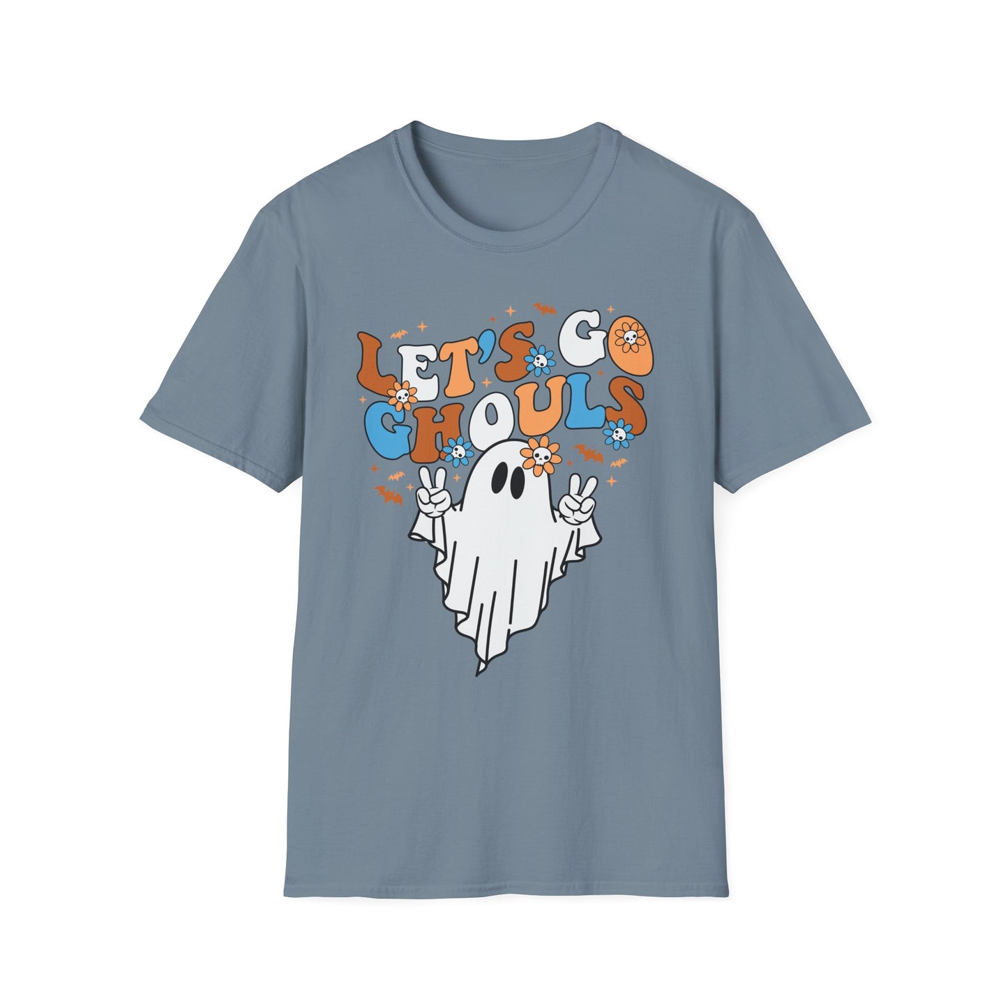 Let's Go Ghouls Unisex Softstyle T-Shirt – Fun Halloween Tee for Ghost Lovers