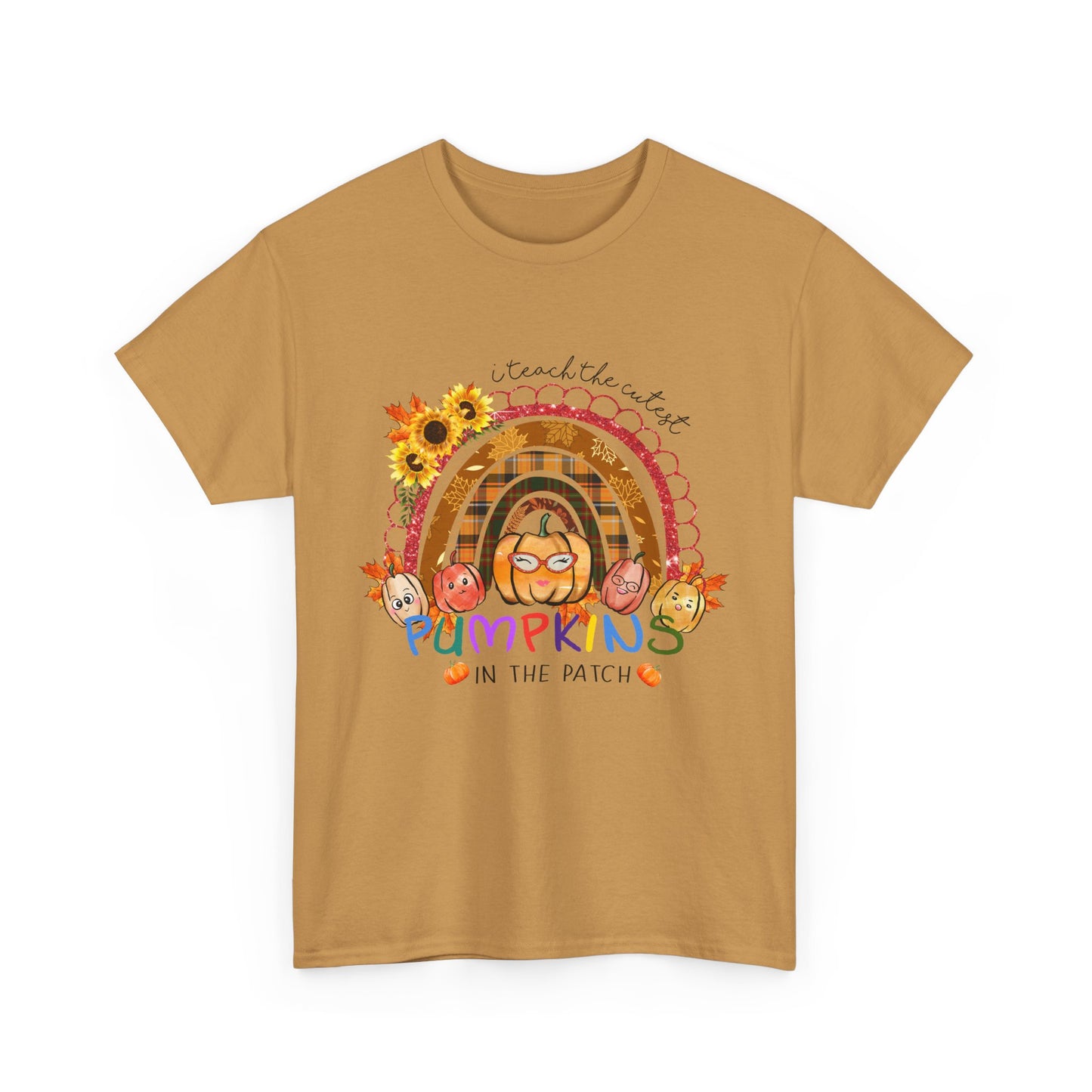 Fall Vibes Unisex Heavy Cotton Tee - 'I teach the Cutest Pumpkins in the Patch' Design
