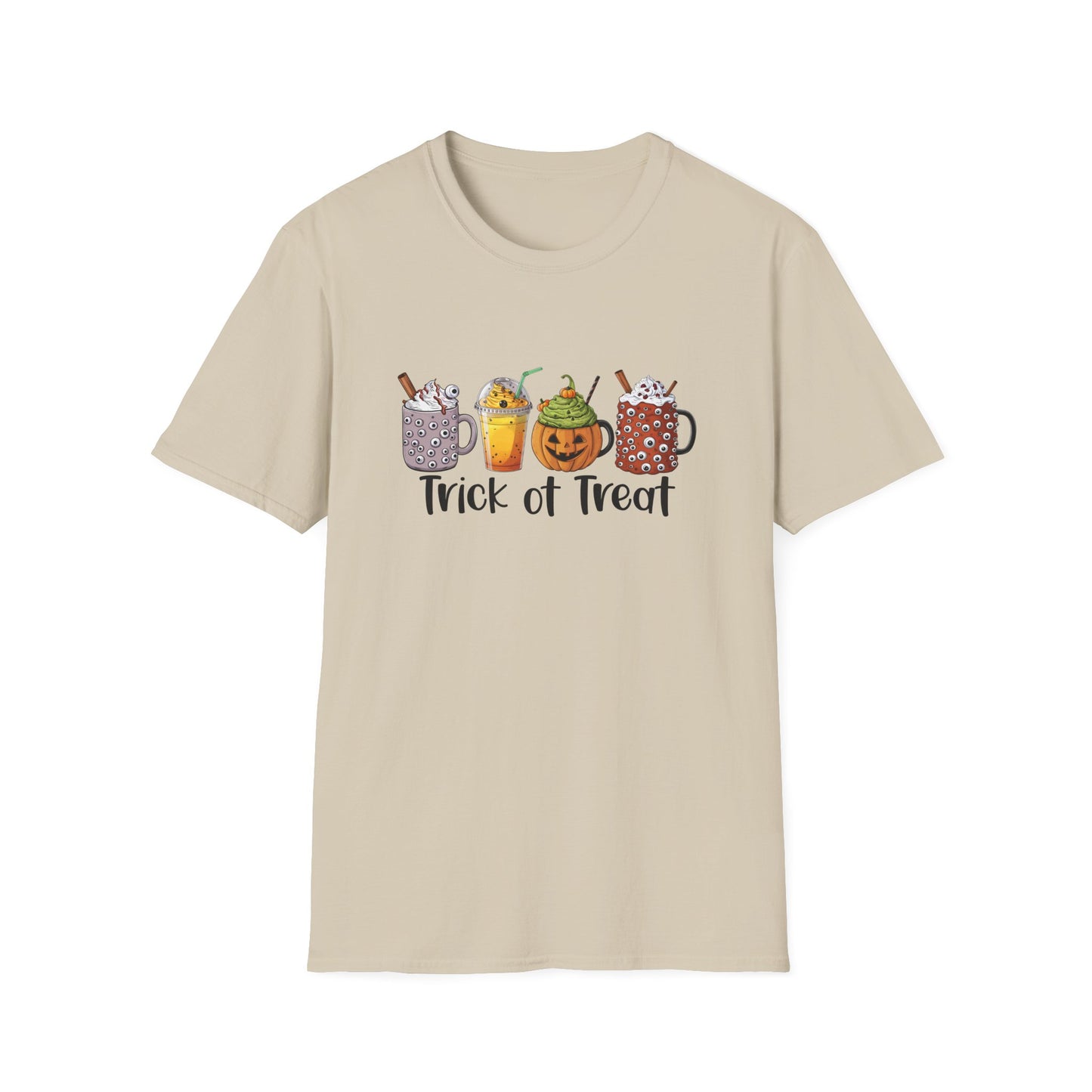 Halloween Trick or Treat Cute Mugs Unisex Softstyle T-Shirt
