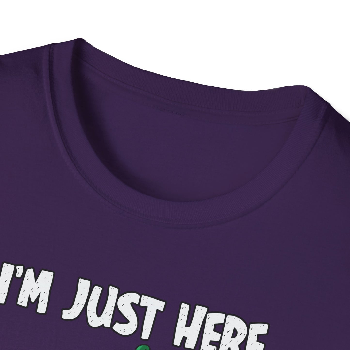 Funny Halloween Ghost T-Shirt - "I'm Just Here for the Boos!" - Unisex Softstyle