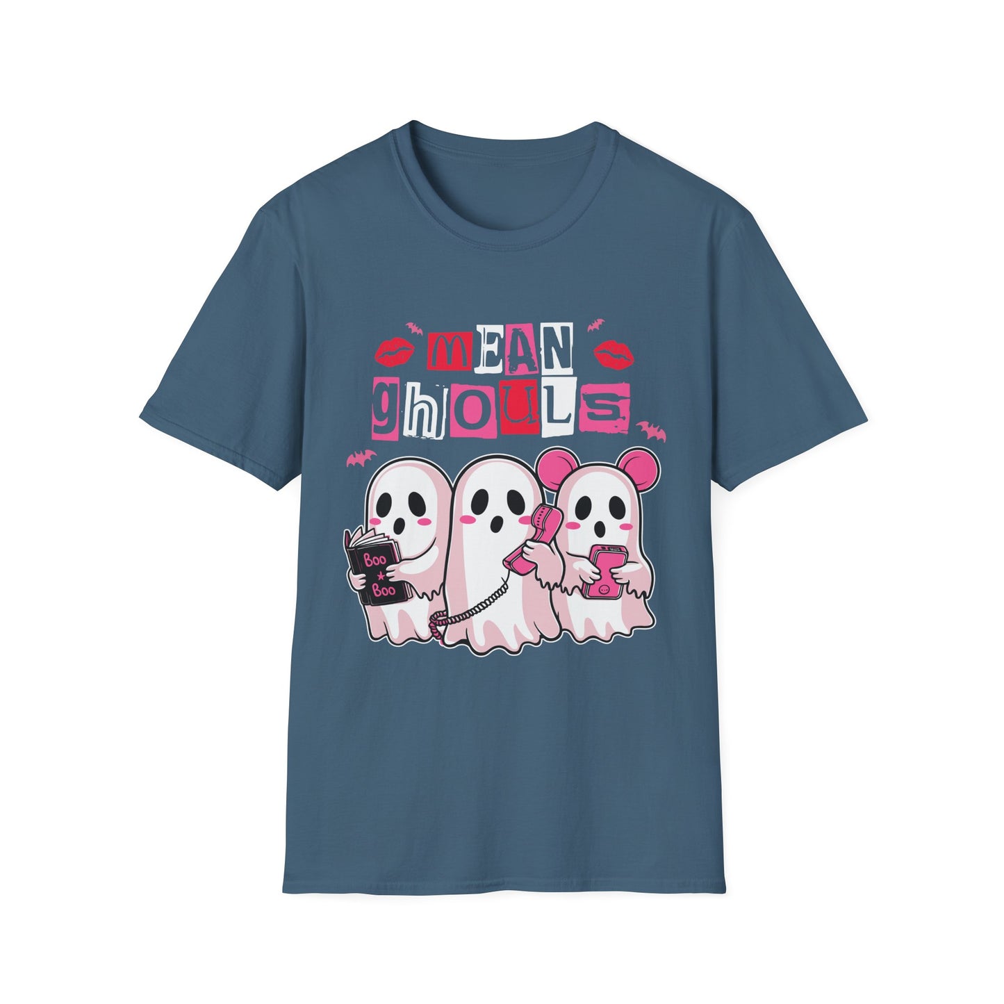 Mean Ghouls Unisex Softstyle T-Shirt - Cute Halloween Tee for Ghost Lovers