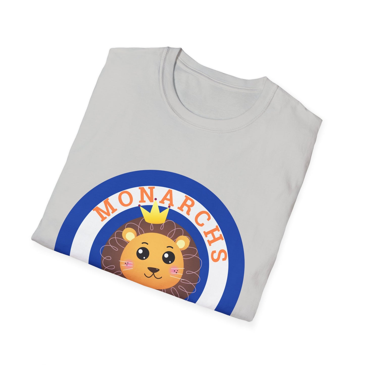 Monarch Lion Unisex Softstyle T-Shirt - Fun & Playful Design