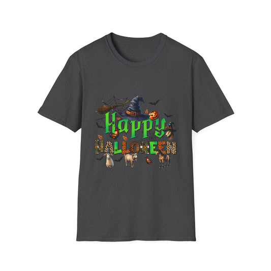 Happy Halloween  Fall FarmUnisex Softstyle T-Shirt - "Happy Halloween" Design