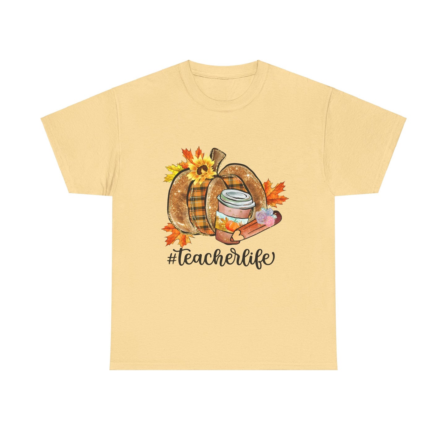 Fall Teacher Life Unisex Heavy Cotton Tee