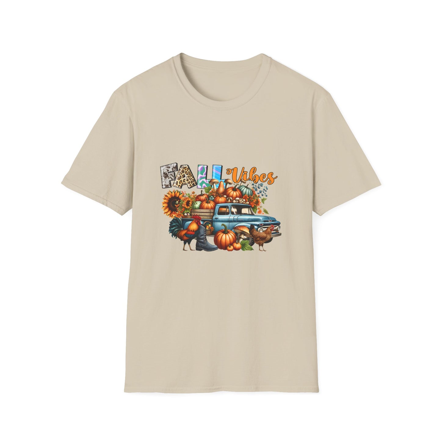 Fall Vibes Farm Unisex Softstyle T-Shirt - Perfect for Autumn Celebrations