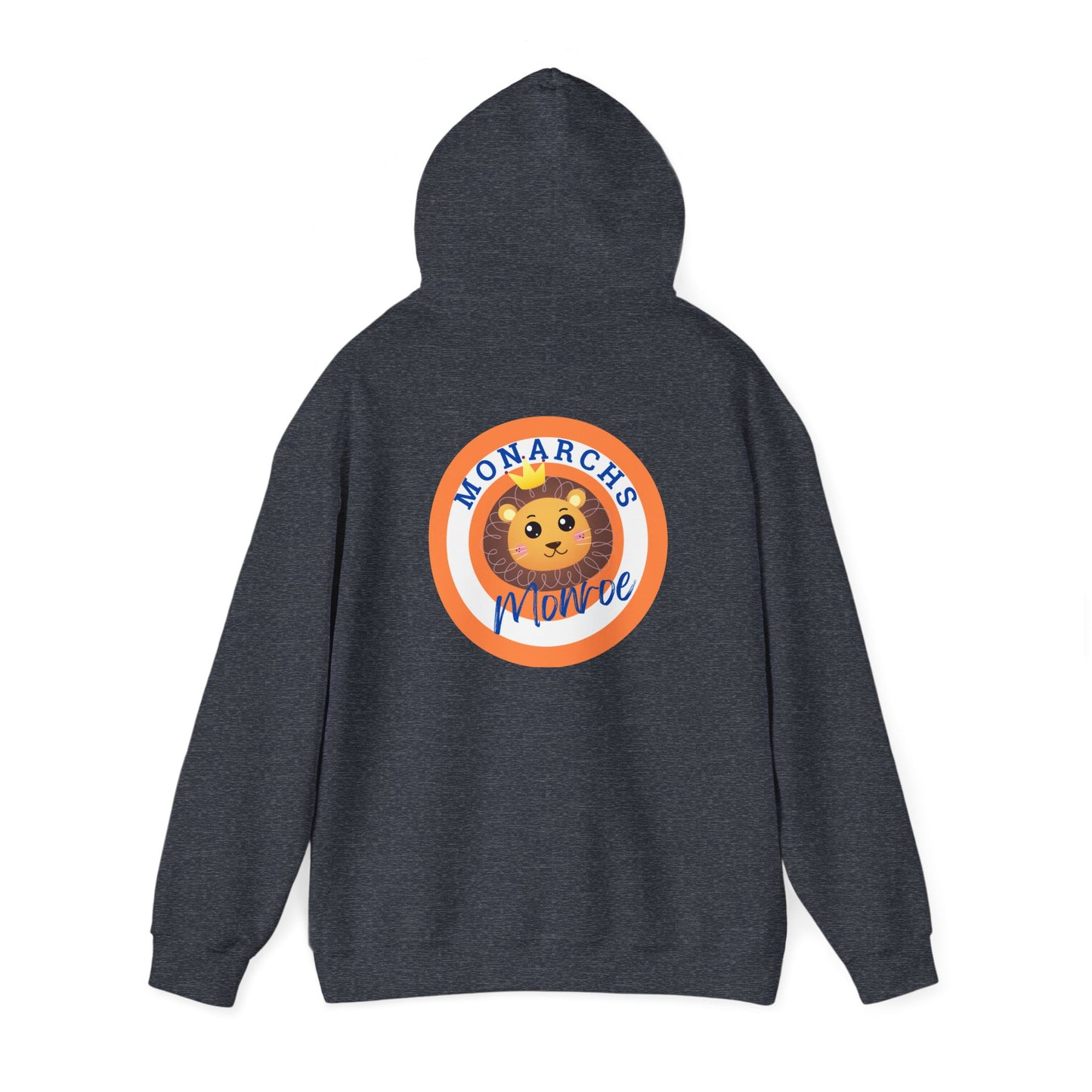 Monarchs Hoodie with Cute Lion Design ON THE BACK - Unisex Heavy Blend™ Sweatshirt