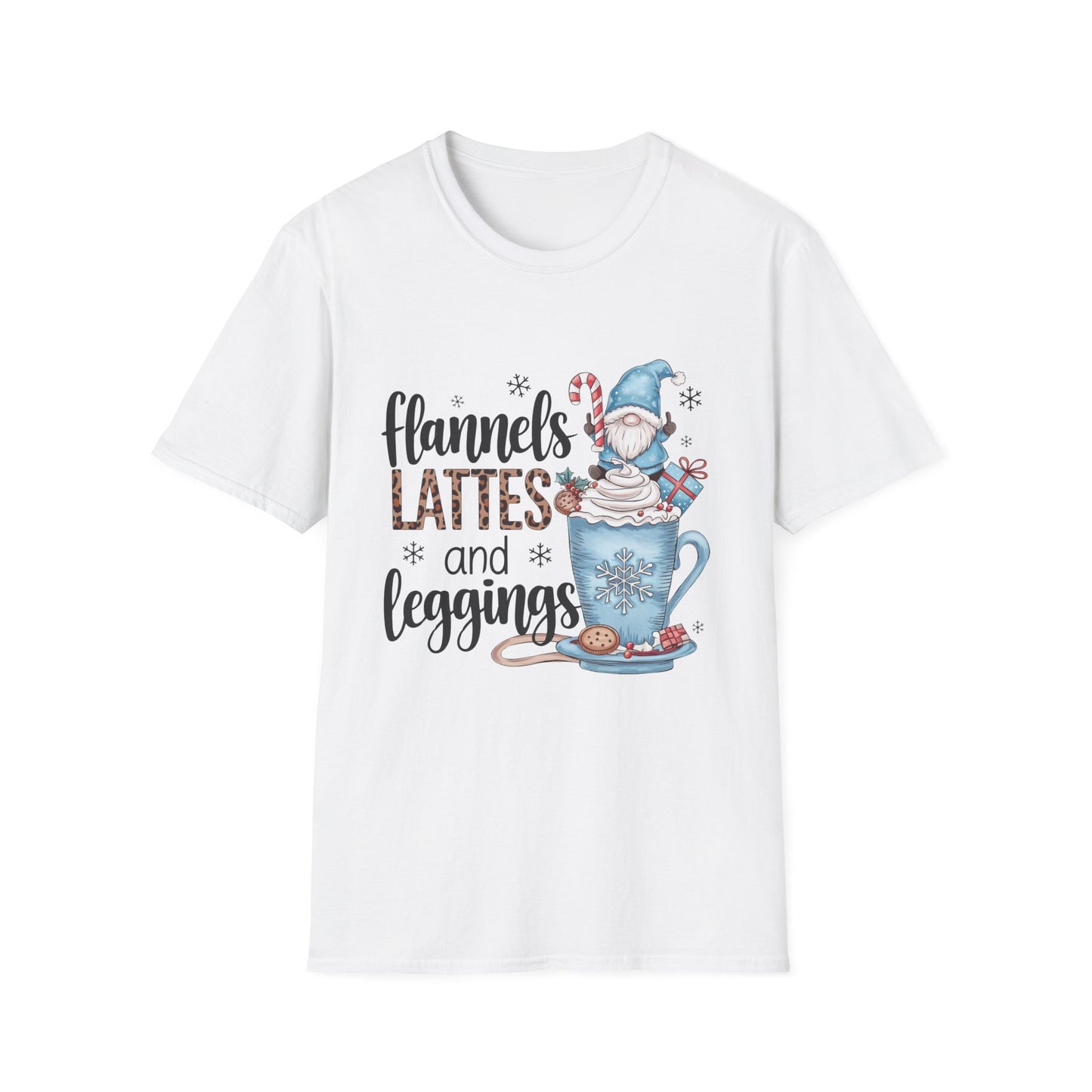 Cozy Flannels, Lattes & Leggings Winter Holiday Unisex T-Shirt
