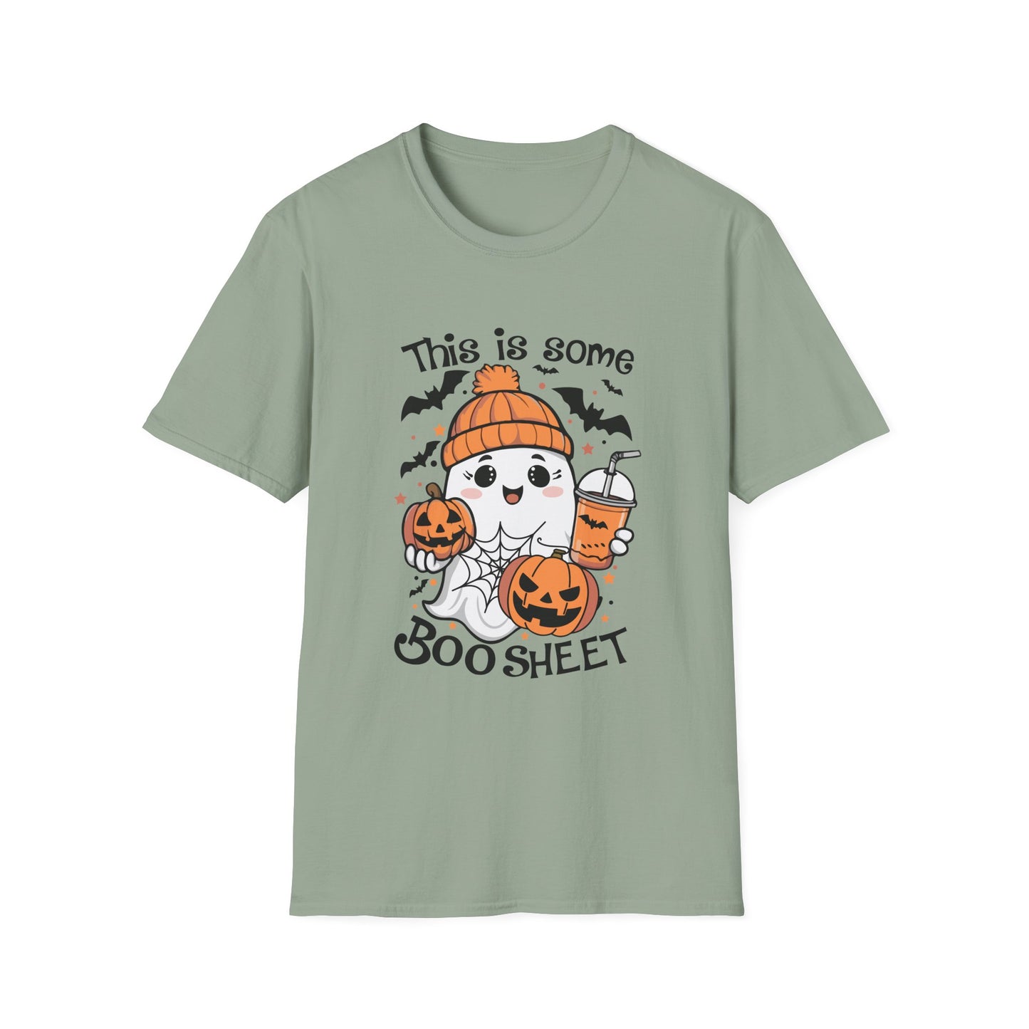 Halloween Cute Ghost Tee - "This is Some Boo Sheet" Unisex Softstyle T-Shirt