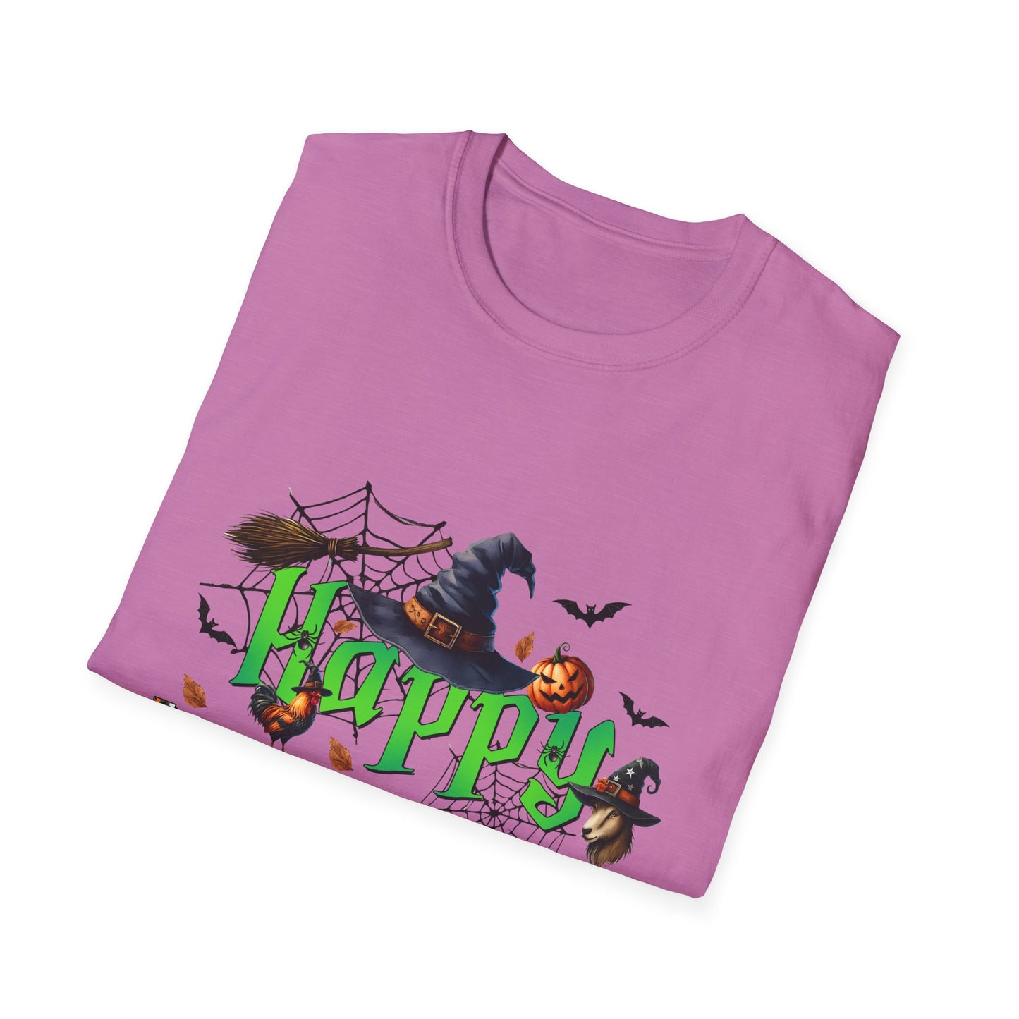 Happy Halloween  Fall FarmUnisex Softstyle T-Shirt - "Happy Halloween" Design