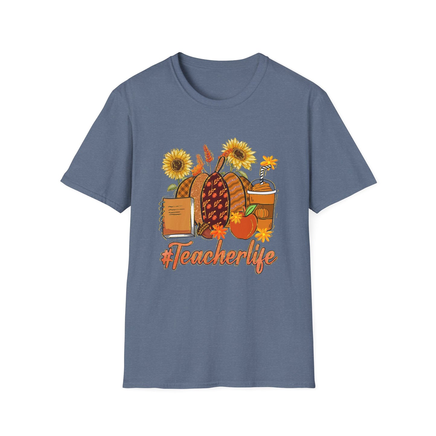 #Teacherlife Fall Unisex Softstyle T-Shirt - Perfect Gift for Teachers, Back to School, and Appreciation Events