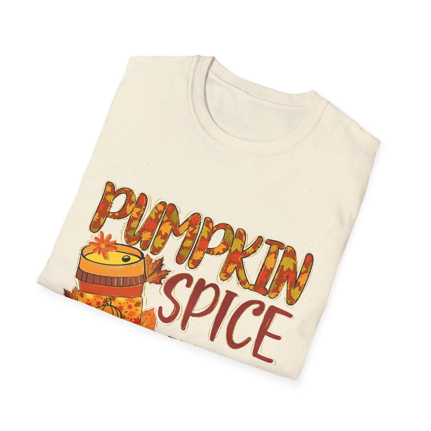 "Pumpkin Spice Keeps this Teacher Nice" Fall Teacher Unisex Softstyle T-Shirt