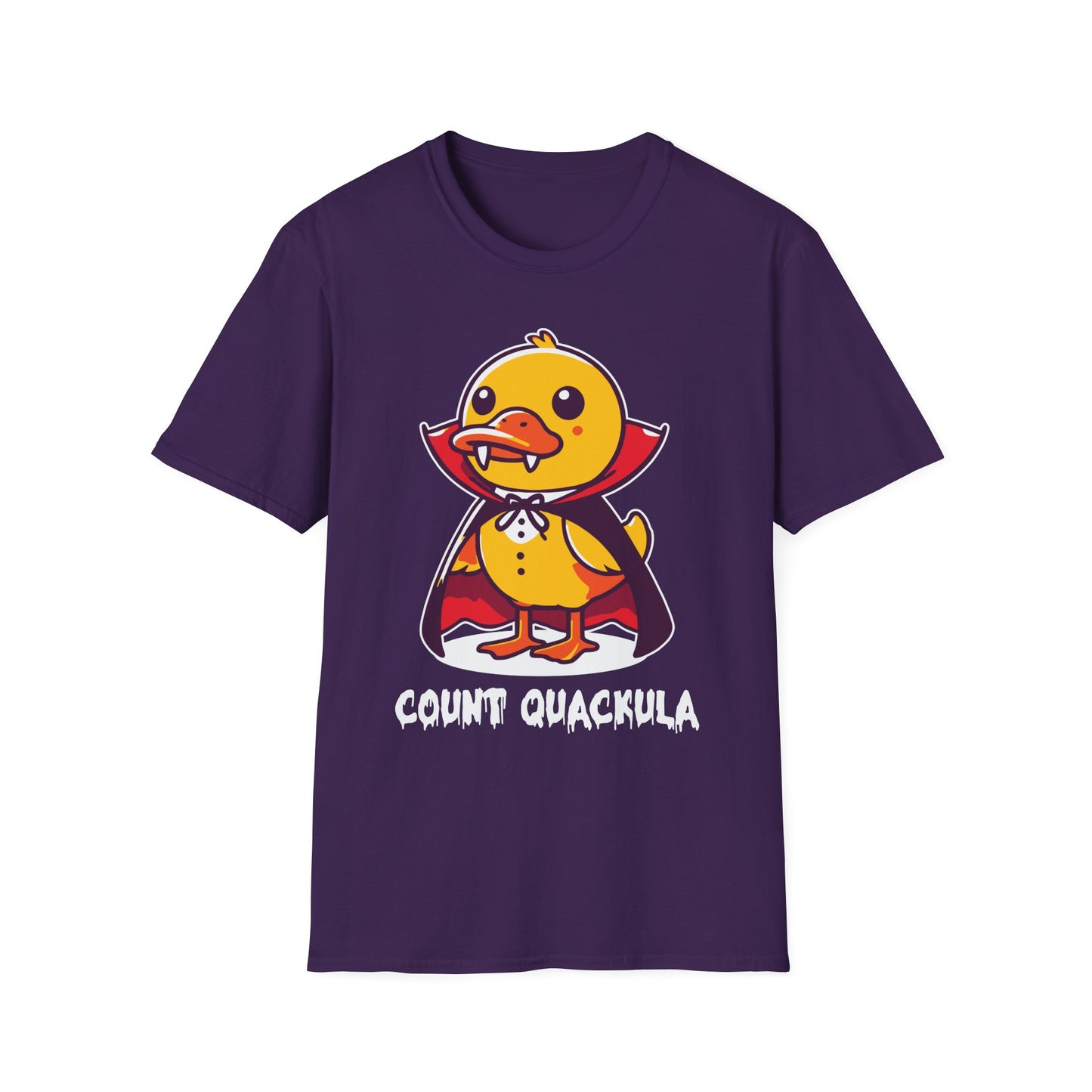 Count Quackula Unisex Softstyle T-Shirt - Fun Halloween Graphic Tee