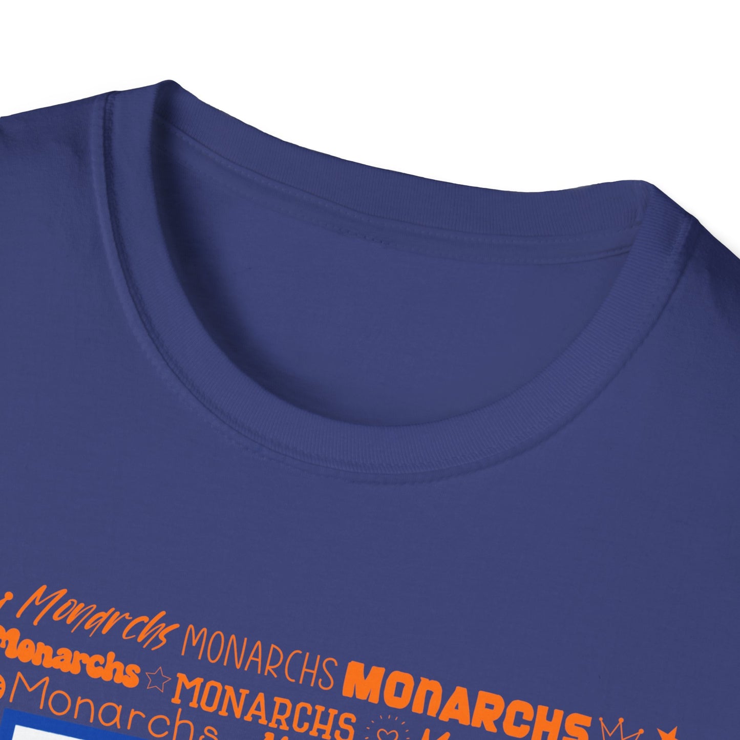 Blue Hearts M Monarch Unisex Softstyle T-Shirt - Monarchs ROAR Graphic Tee