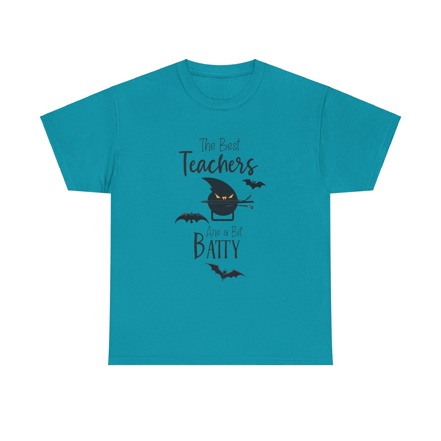 "The Best Teachers Are a Bit Batty" Unisex Heavy Cotton Tee - Fun Halloween School Teacher Shirt