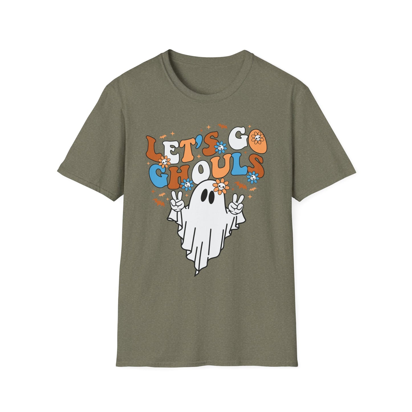 Let's Go Ghouls Unisex Softstyle T-Shirt – Fun Halloween Tee for Ghost Lovers
