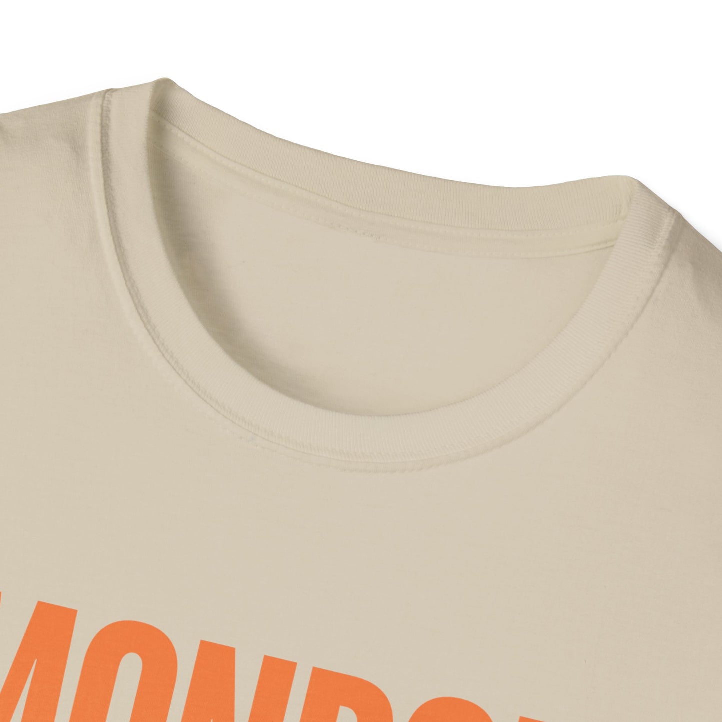 Monroe (Orange) Monarchs (Blue) with Cute Lion Wearing a Crown Leaping Adult Unisex Soft Tshirt