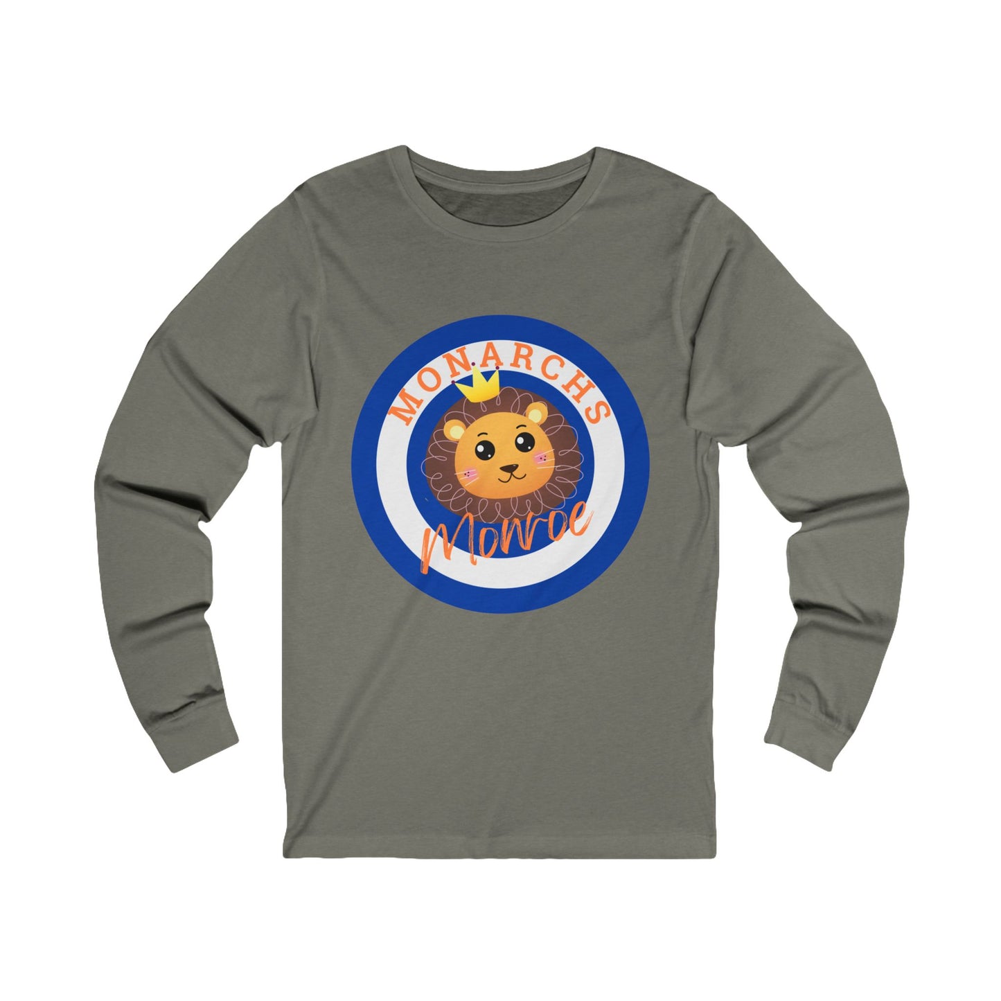 Monarchs Lion Unisex Jersey Long Sleeve Tee - Fun and Playful Shirt for Kids and Adults