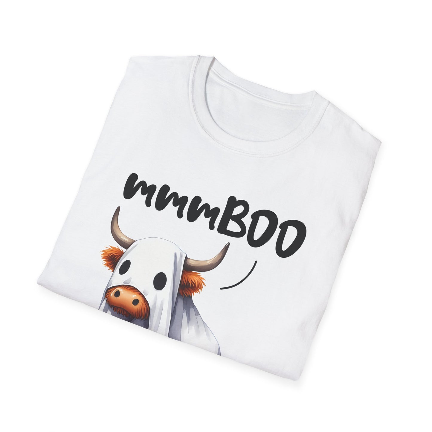 mmmBoo Cute Halloween Cow Unisex T-Shirt - 'mmmBOO'
