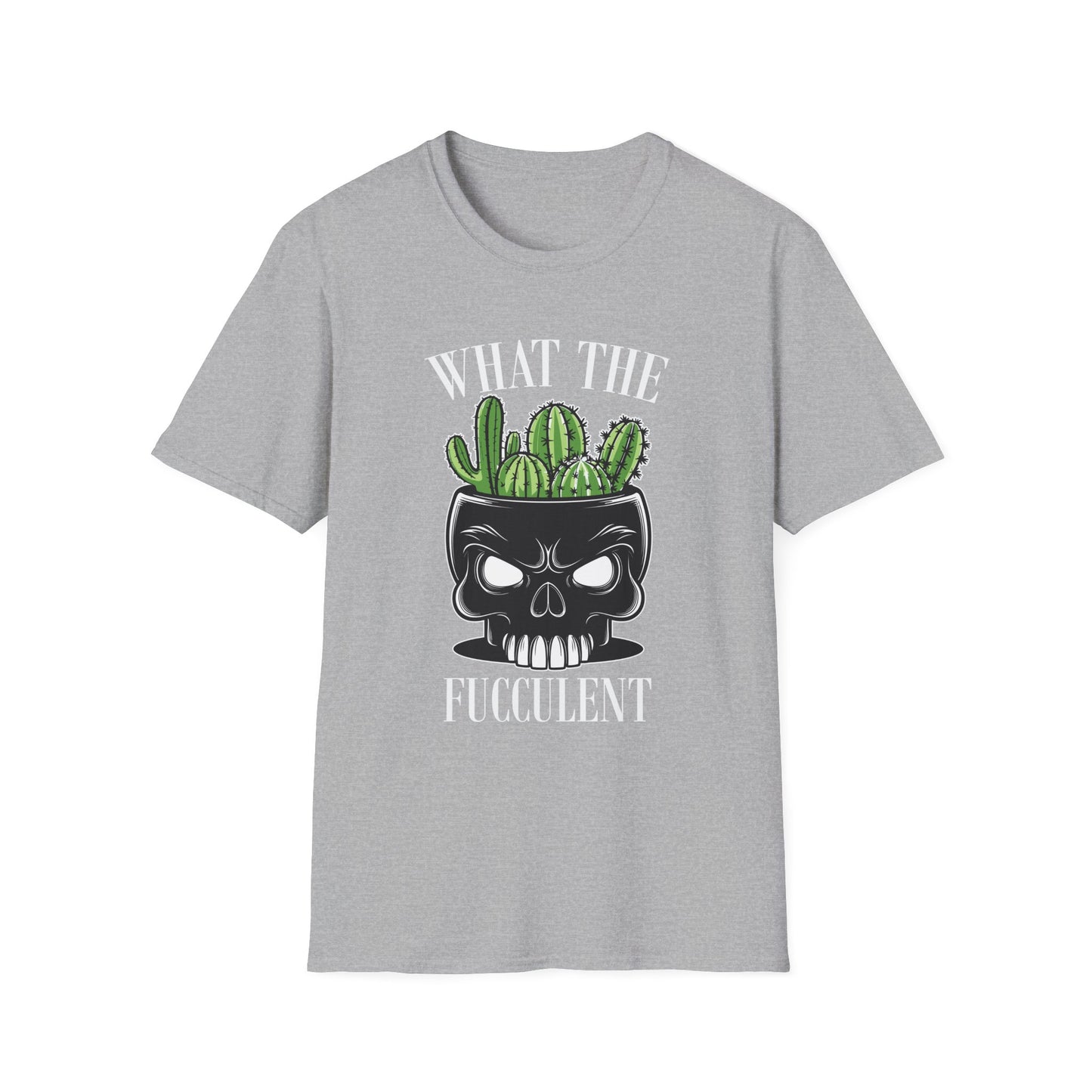 Funny Cactus Skull  Halloween T-Shirt - 'What the Fucculent' Graphic - Perfect Gift for Plant Lovers