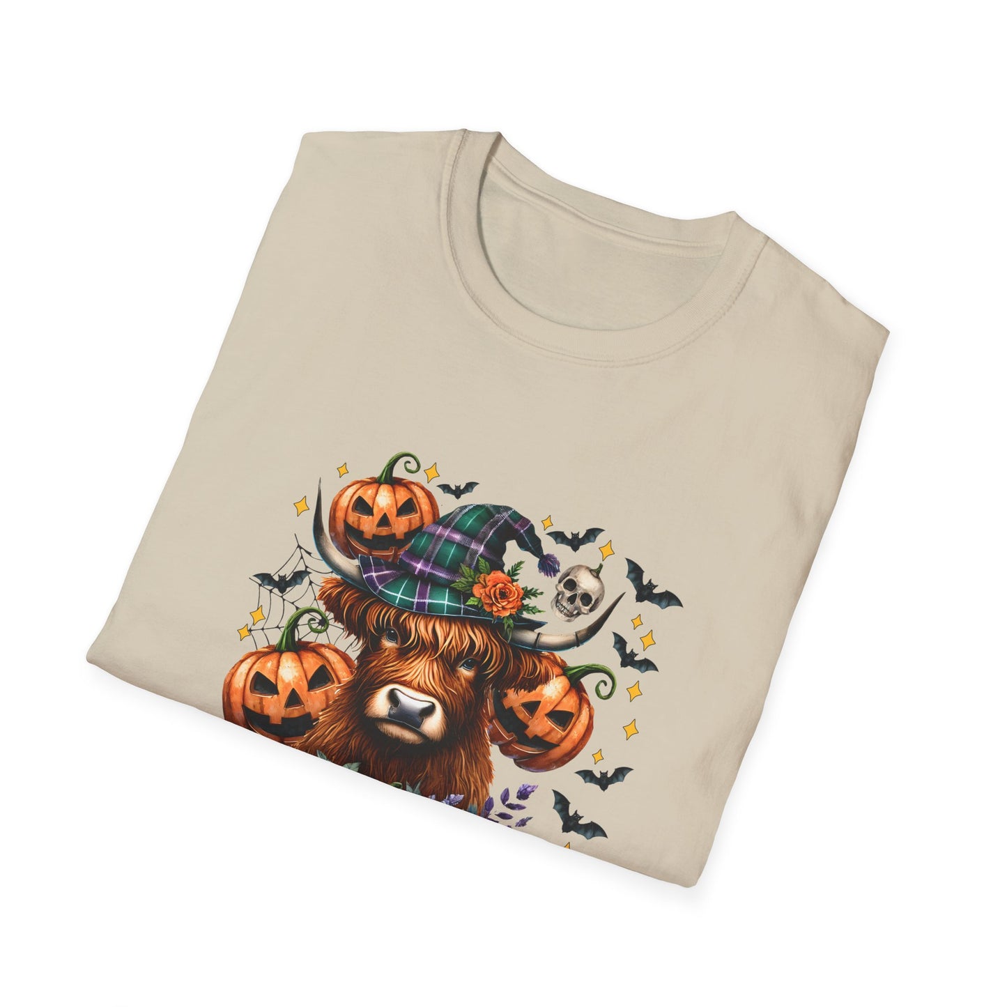 Halloween Cow Halloween Y'all Unisex Softstyle T-Shirt - Cute & Cozy for Fall Celebrations