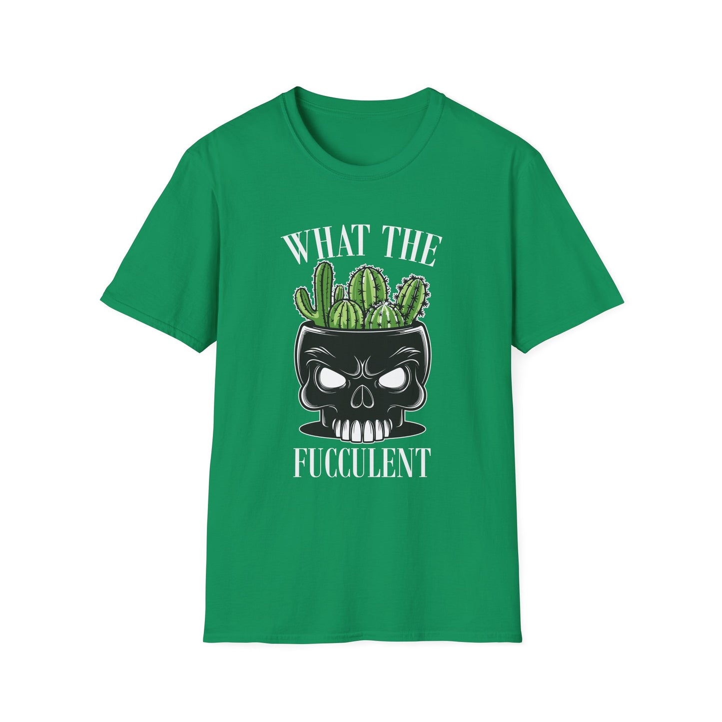 Funny Cactus Skull  Halloween T-Shirt - 'What the Fucculent' Graphic - Perfect Gift for Plant Lovers