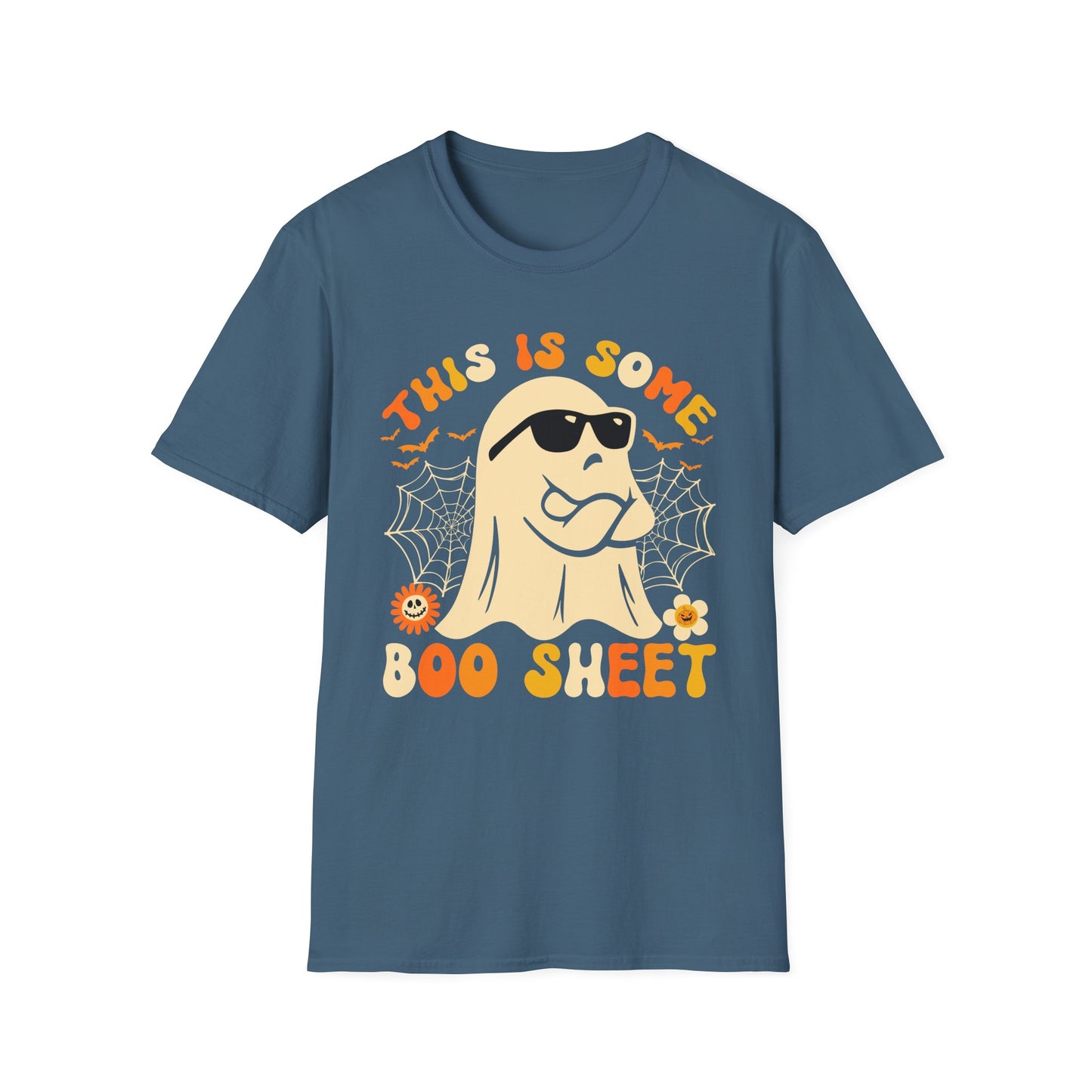 Funny Halloween Unisex Softstyle T-Shirt - "This is Some Boo Sheet"