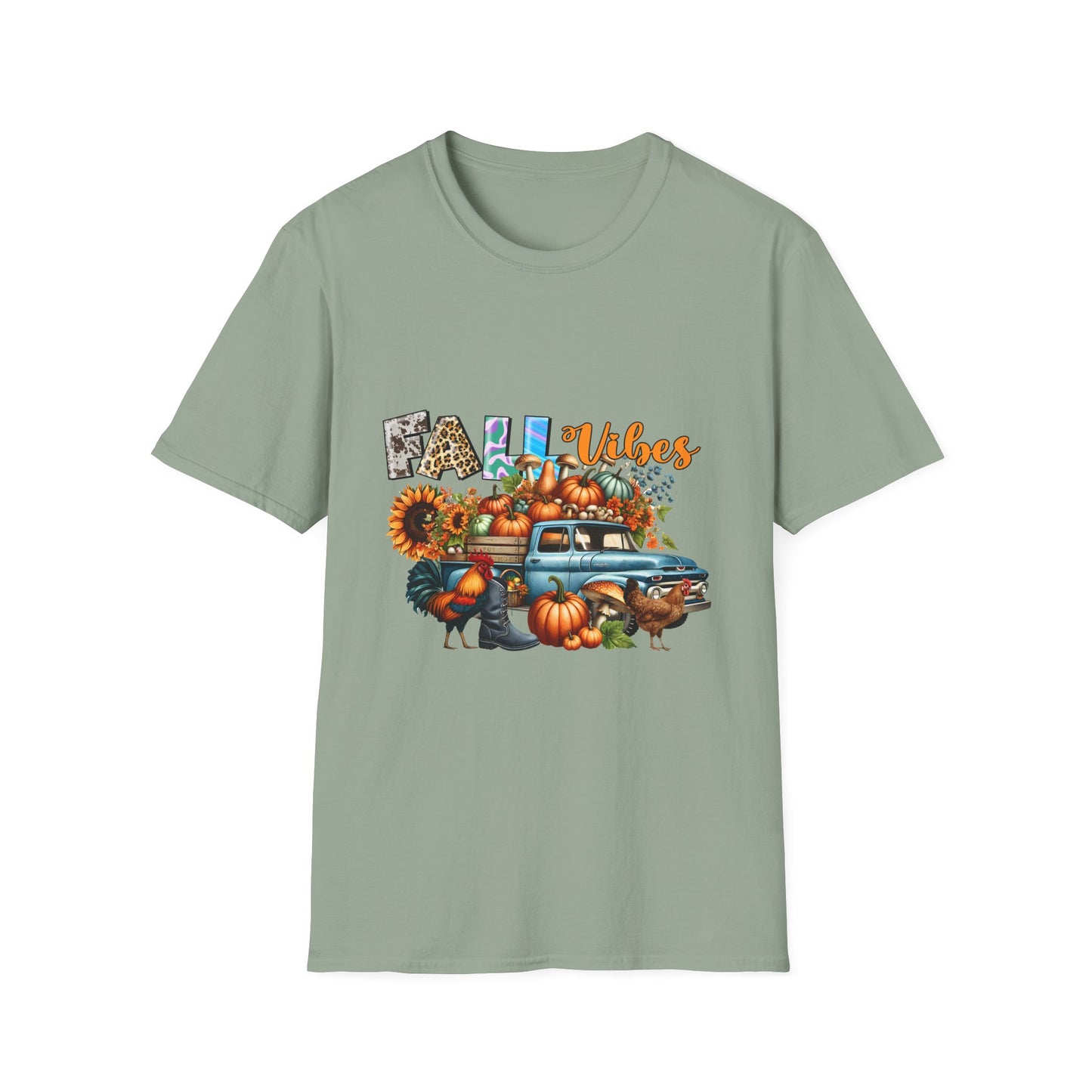 Fall Vibes Farm Unisex Softstyle T-Shirt - Perfect for Autumn Celebrations