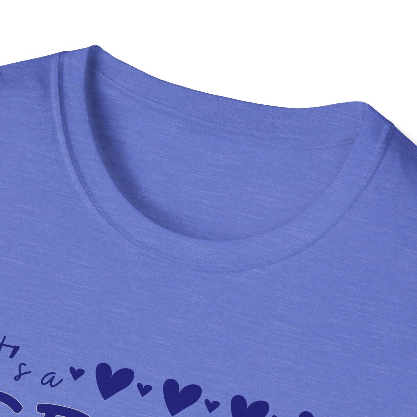 "It's a Great Day to Be a Monarch" Blue Lettering Unisex Softstyle T-Shirt - Fun & Cheerful Graphic Tee