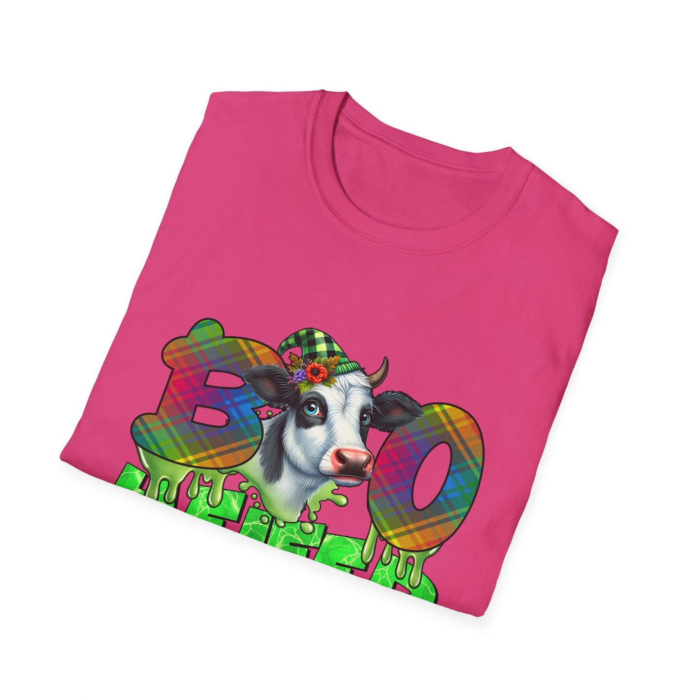 Boo Heifer Halloween Cow Unisex Softstyle T-Shirt