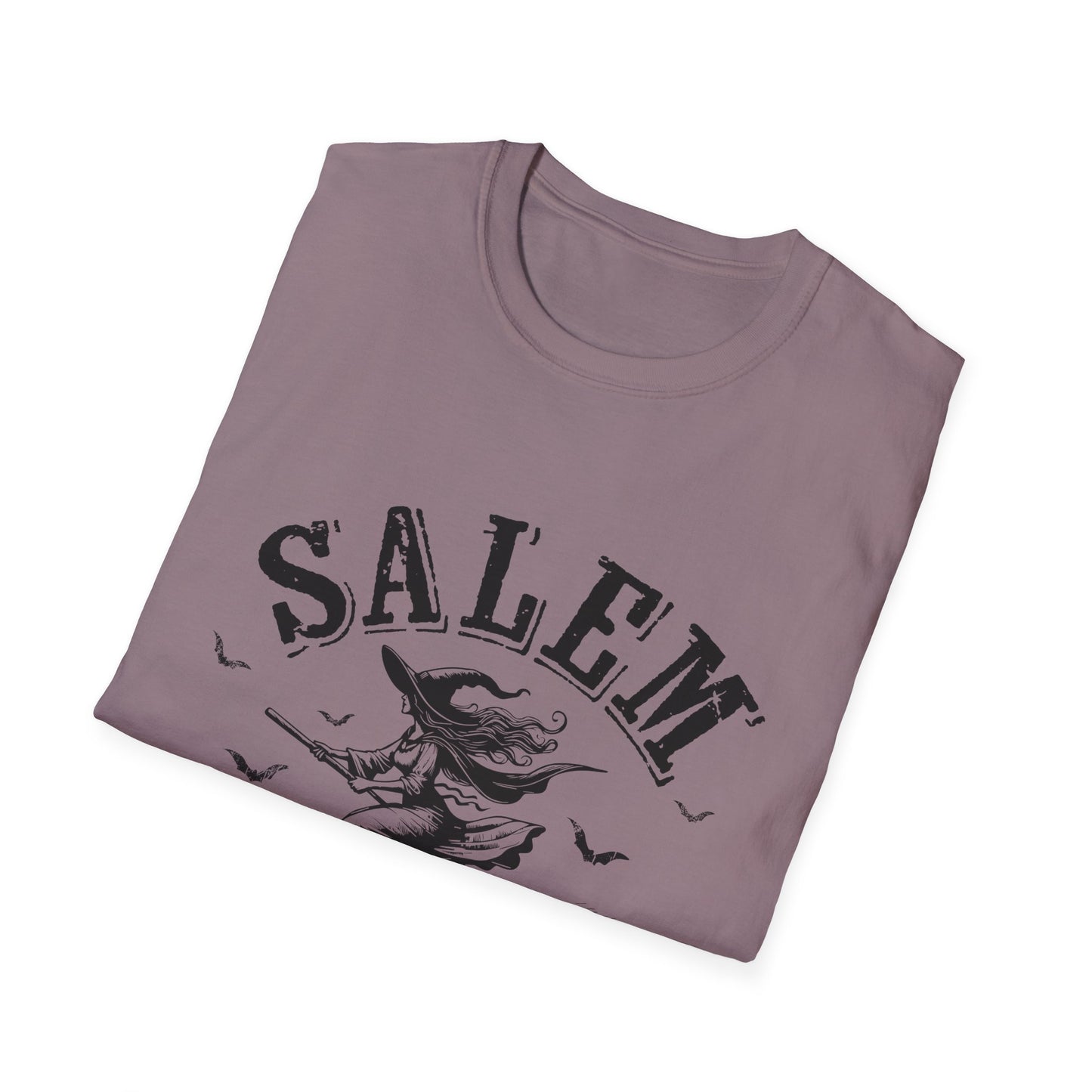 Salem University Vintage Witchy T-Shirt | Unisex Softstyle Tee | Perfect for Halloween & College Spirit