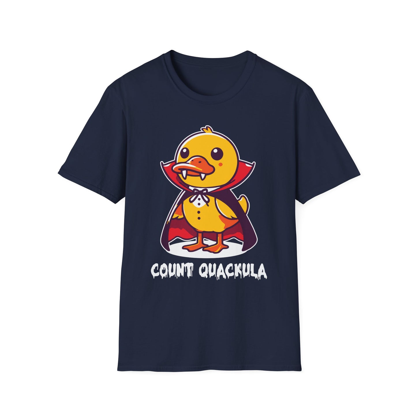 Count Quackula Unisex Softstyle T-Shirt - Fun Halloween Graphic Tee