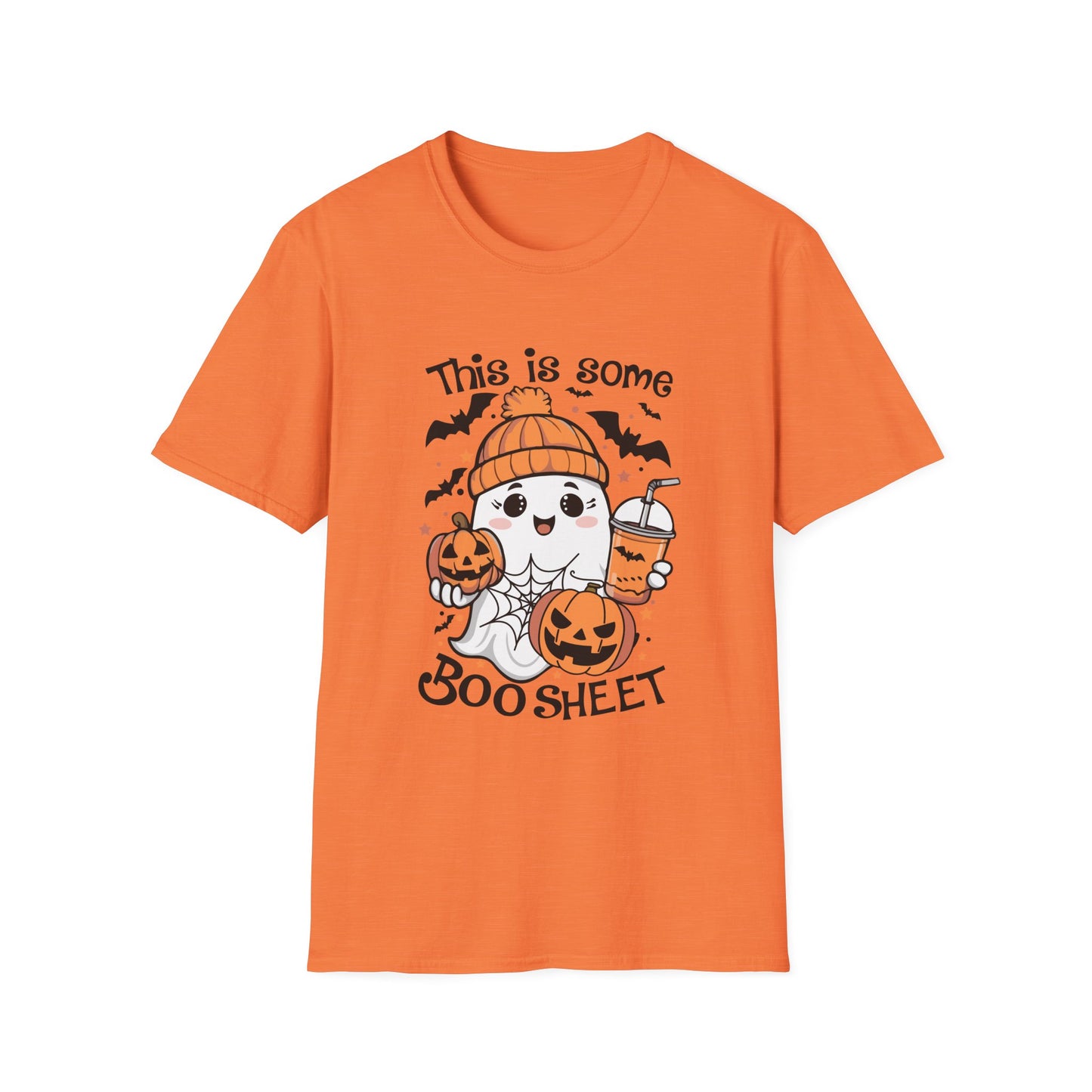 Halloween Cute Ghost Tee - "This is Some Boo Sheet" Unisex Softstyle T-Shirt