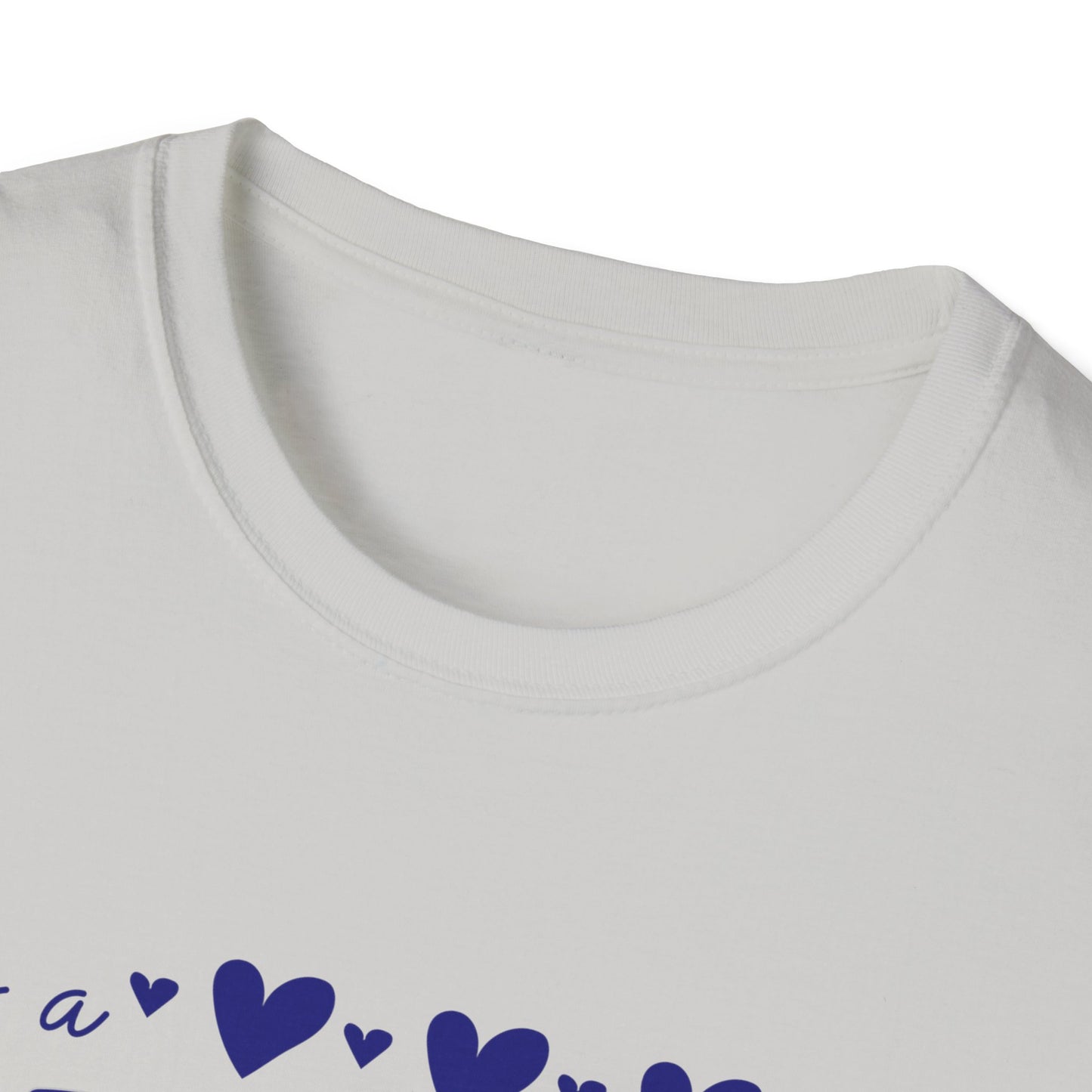 "It's a Great Day to Be a Monarch" Blue Lettering Unisex Softstyle T-Shirt - Fun & Cheerful Graphic Tee