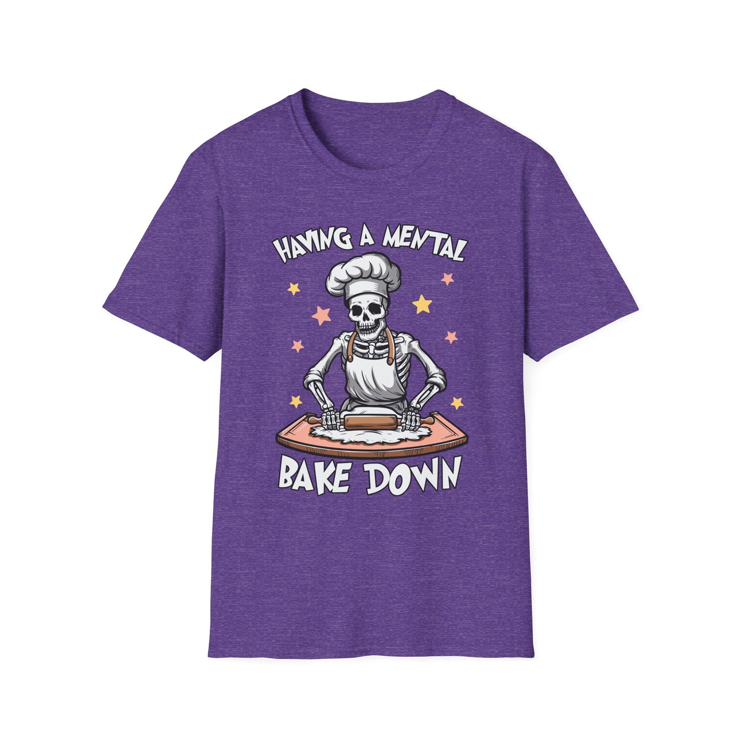 Funny Skeleton Chef T-Shirt - "Having a Mental Bake Down" - Halloween & Baking Lovers