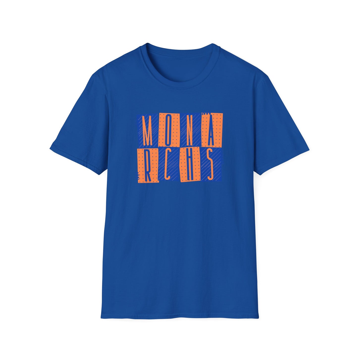 Monarchs Squares Dots Unisex Softstyle T-Shirt - Trendy Graphic Tee for Everyday Wear