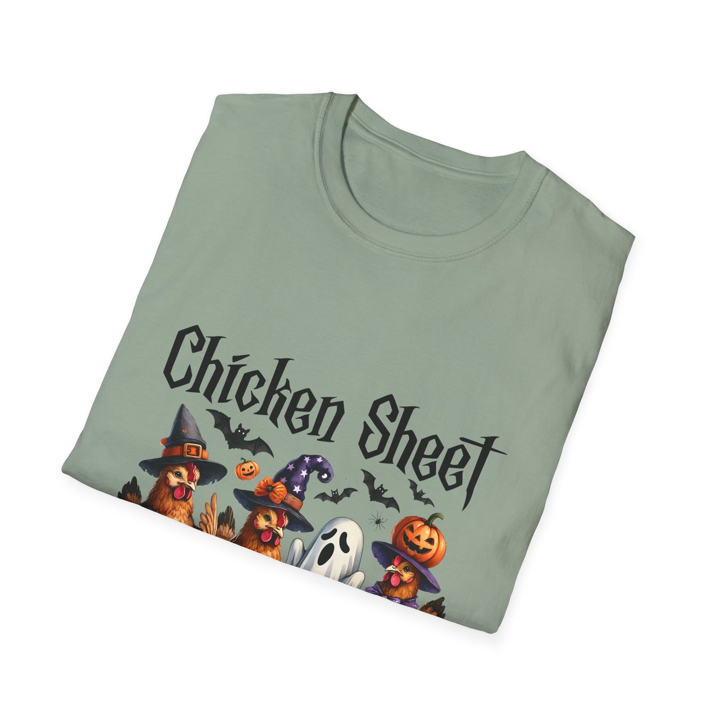 Funny Chicken Sheet Halloween Unisex Softstyle T-Shirt