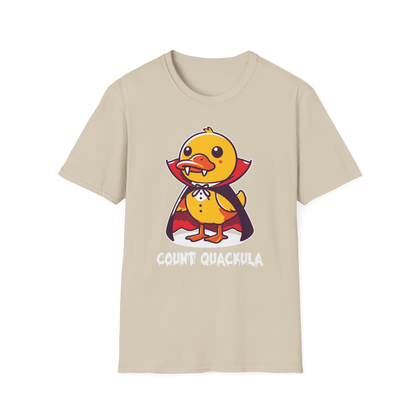 Count Quackula Unisex Softstyle T-Shirt - Fun Halloween Graphic Tee