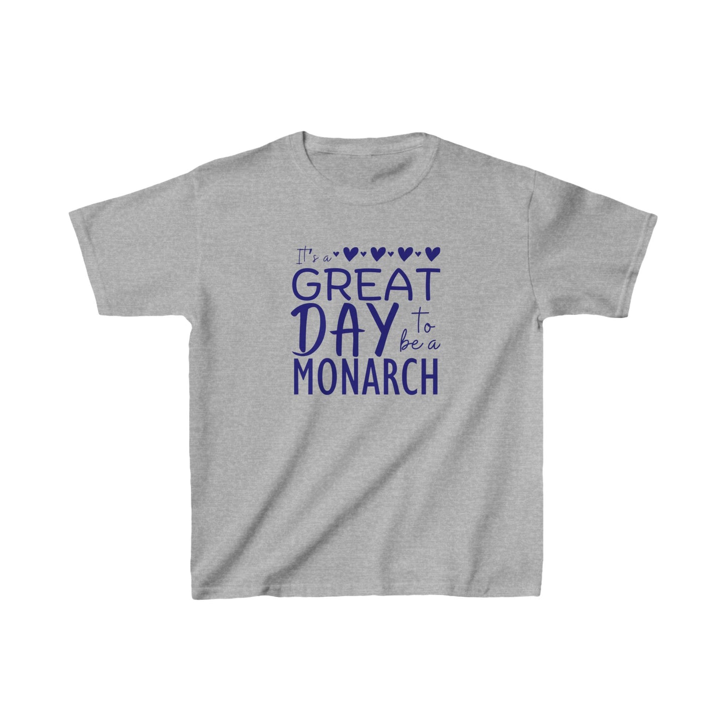 Kids Green Tee - "It's a Great Day to be a Monarch"