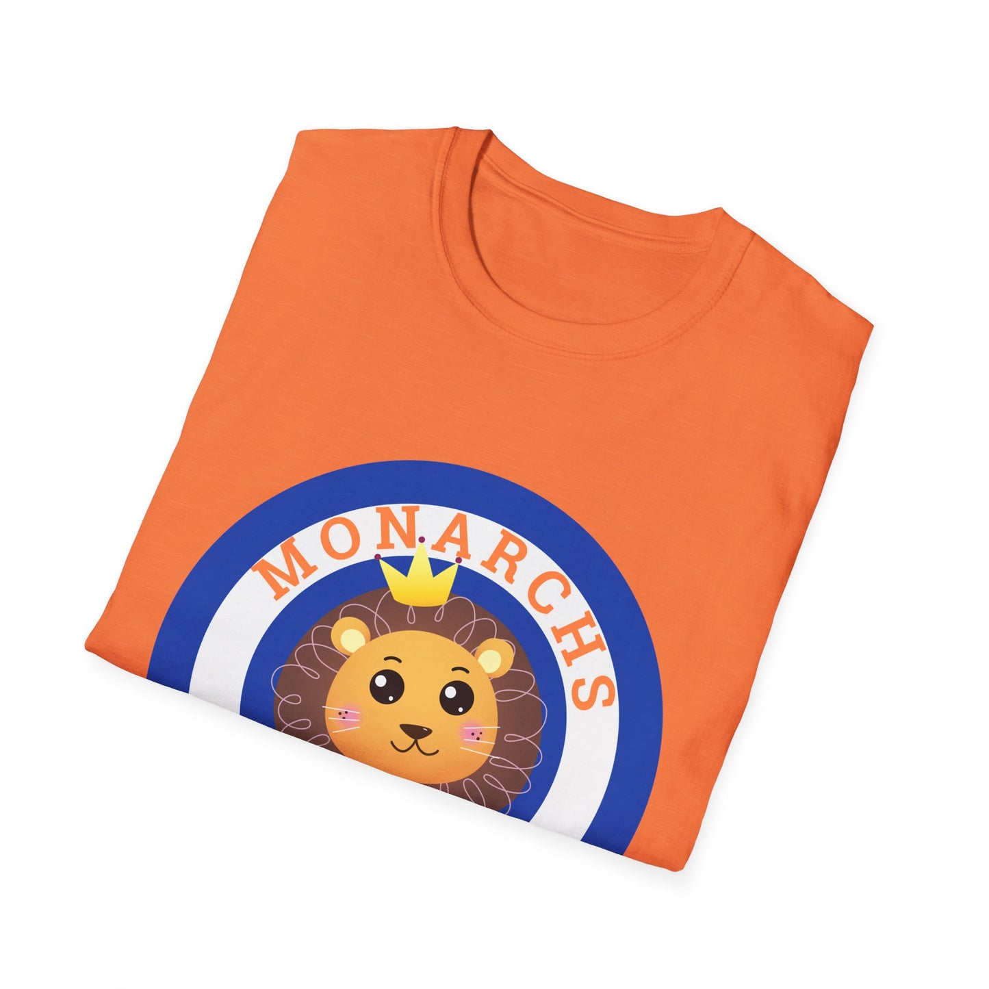 Monarch Lion Unisex Softstyle T-Shirt - Fun & Playful Design