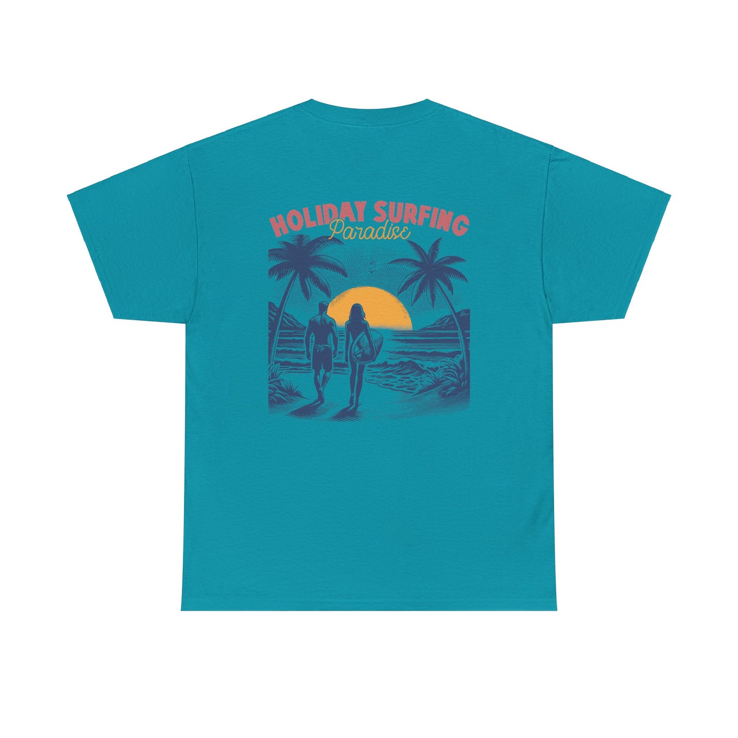 Holiday Surfing/Vacation Beach Club Vintage Surf/Summer Unisex Heavy Cotton Tee