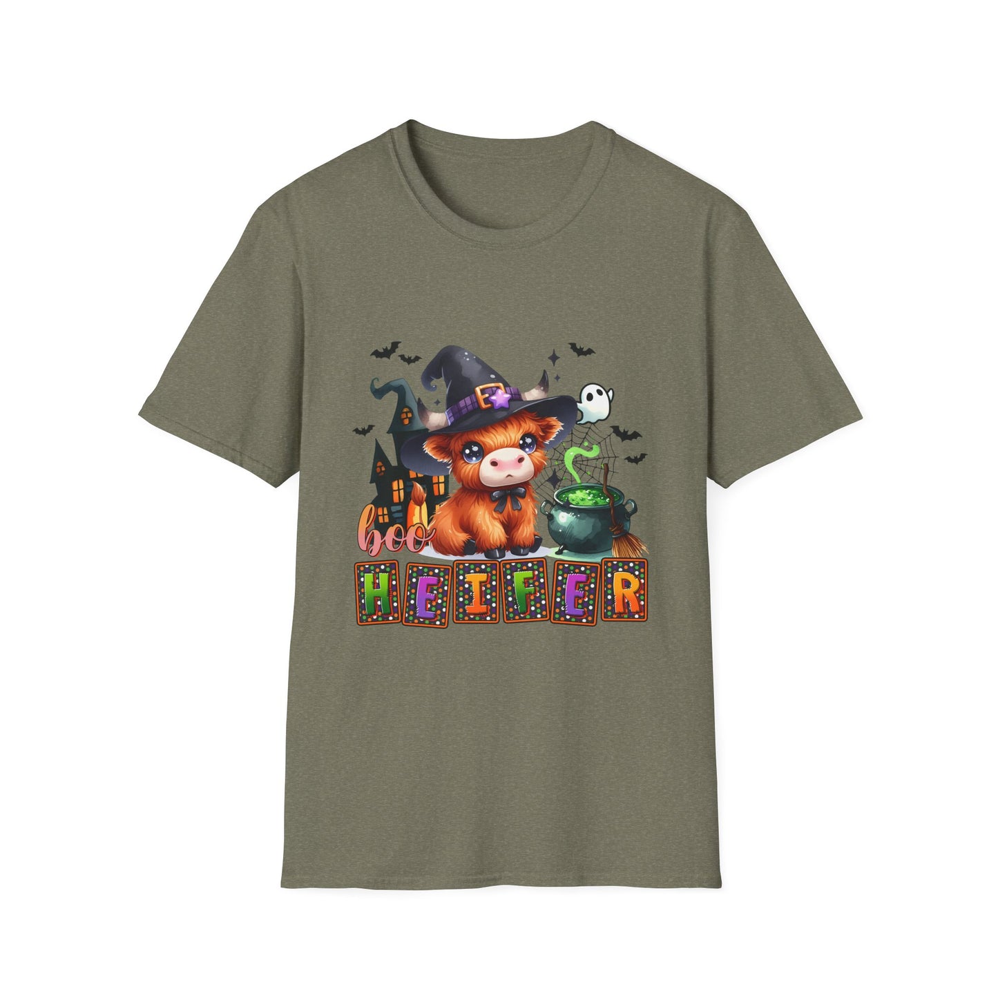 Boo Heifer Cute Halloween Unisex Softstyle T-Shirt
