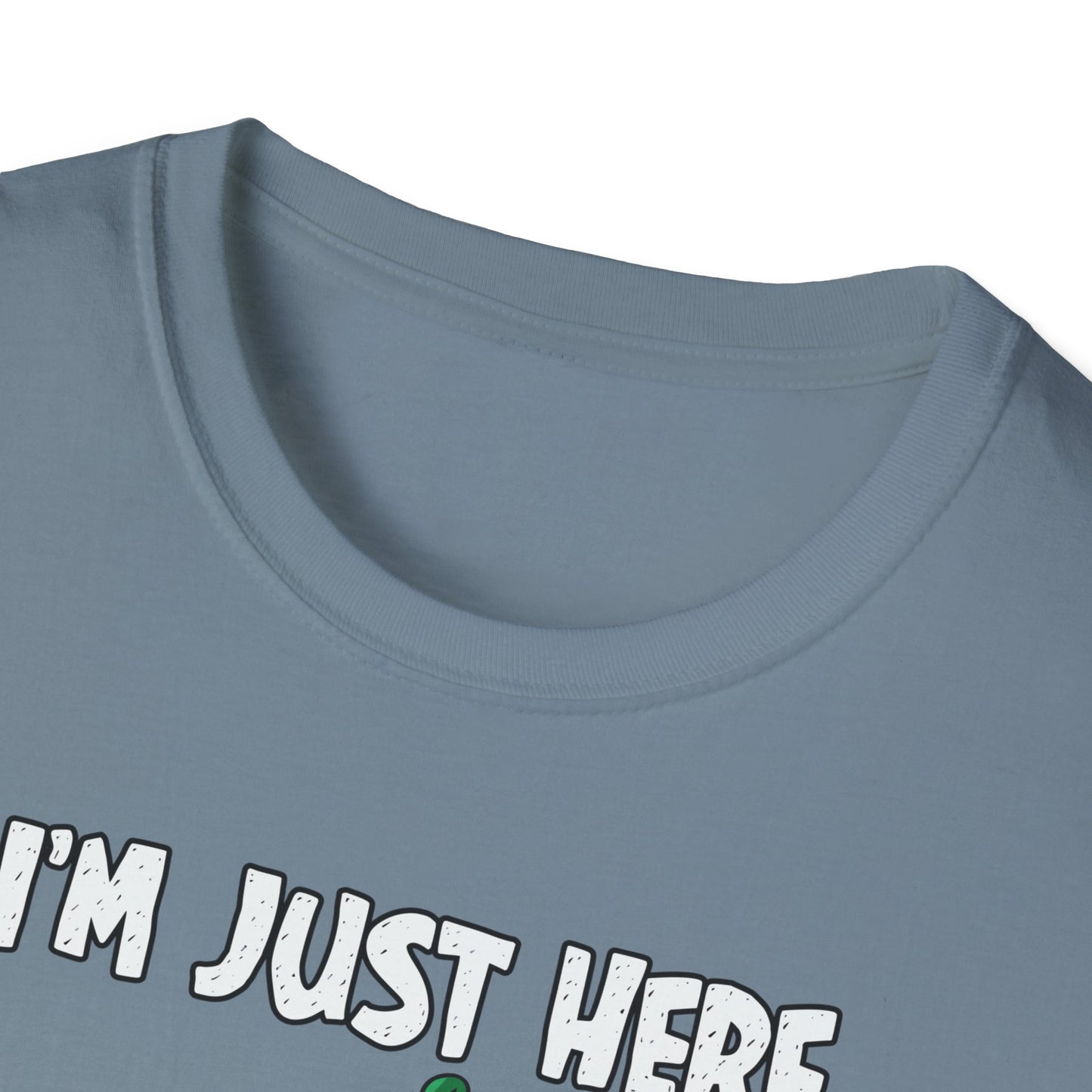 Funny Halloween Ghost T-Shirt - "I'm Just Here for the Boos!" - Unisex Softstyle