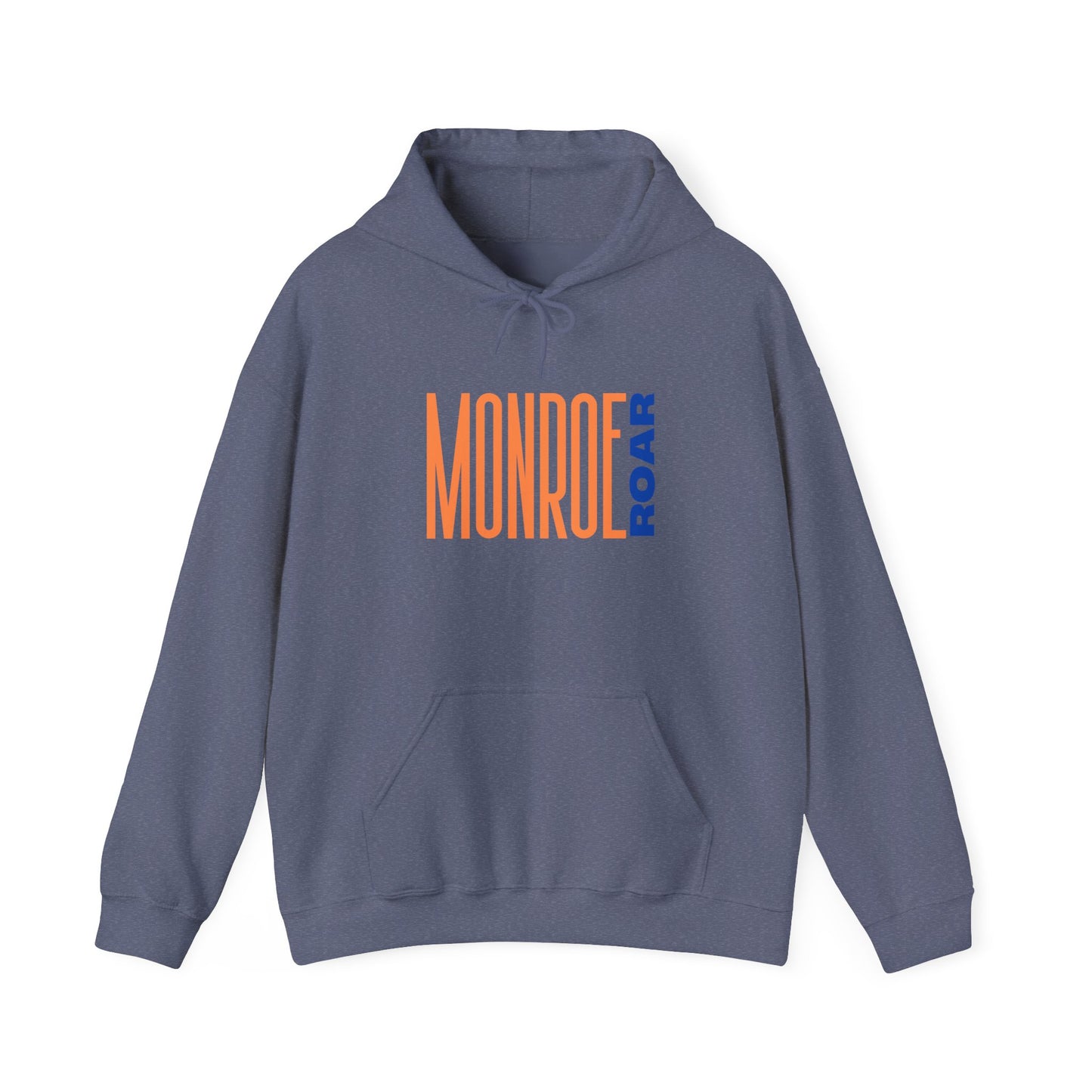 Monroe Roar Unisex Heavy Blend™ Hoodie – Comfortable Graphic Sweatshirt in Blue