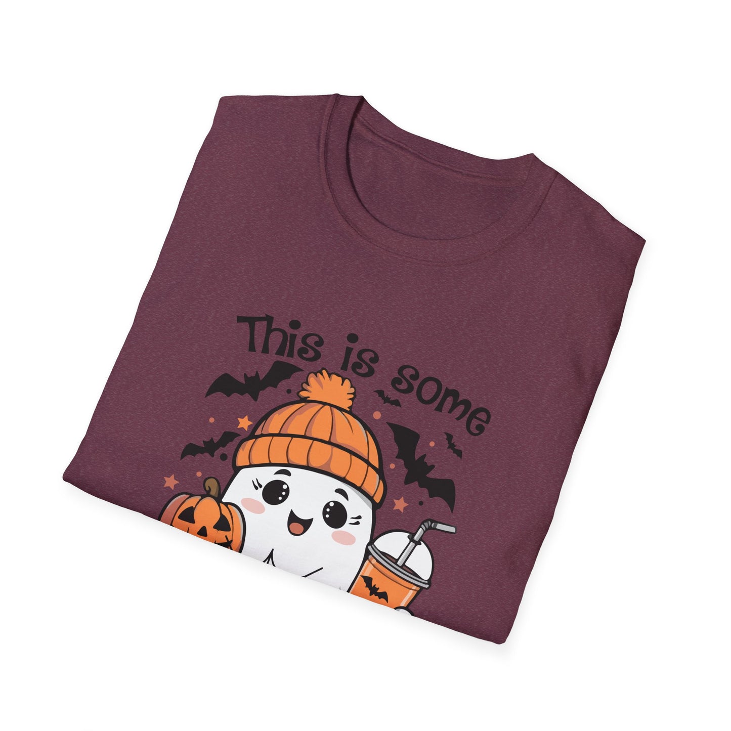 Halloween Cute Ghost Tee - "This is Some Boo Sheet" Unisex Softstyle T-Shirt